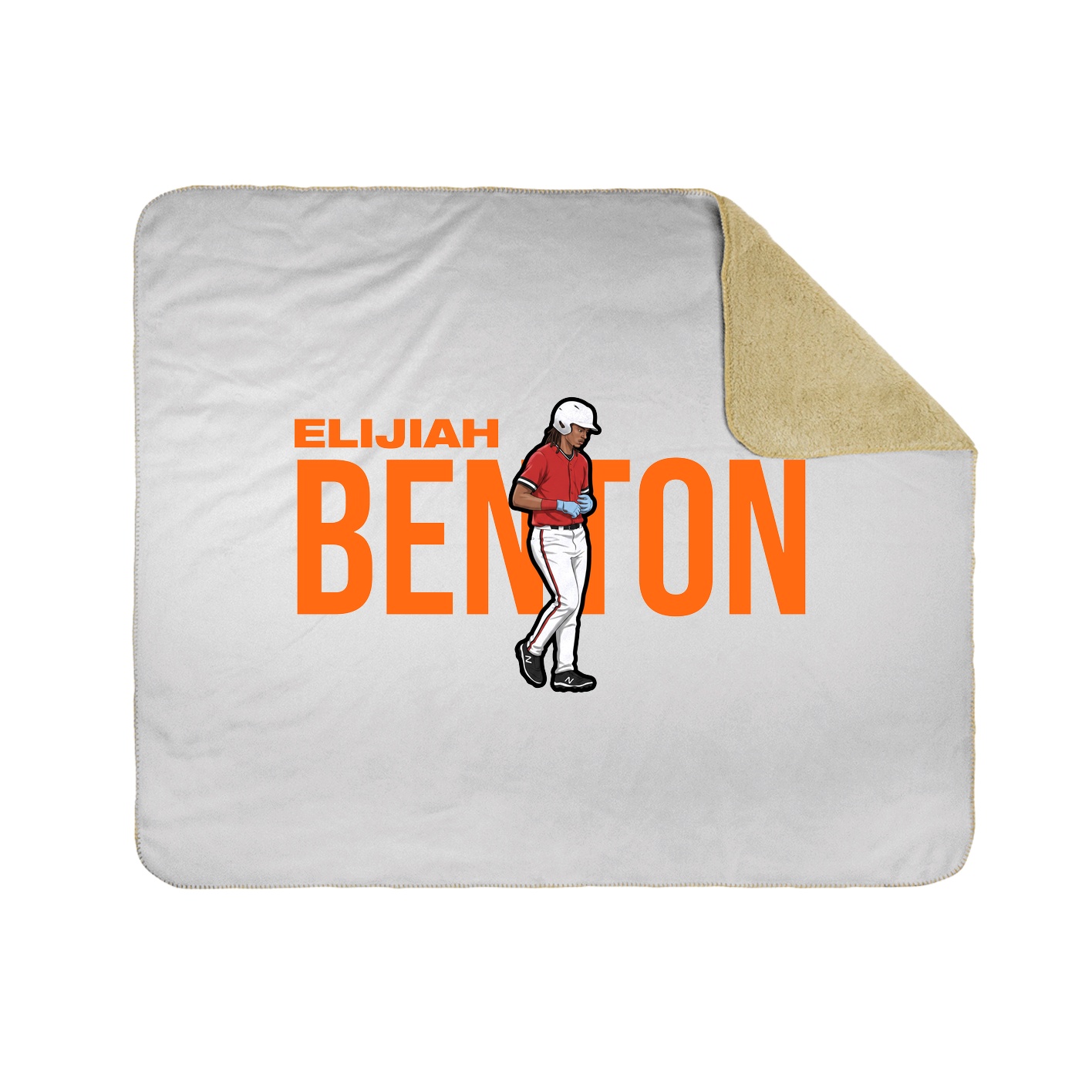 Throw Blanket — Player Name in White