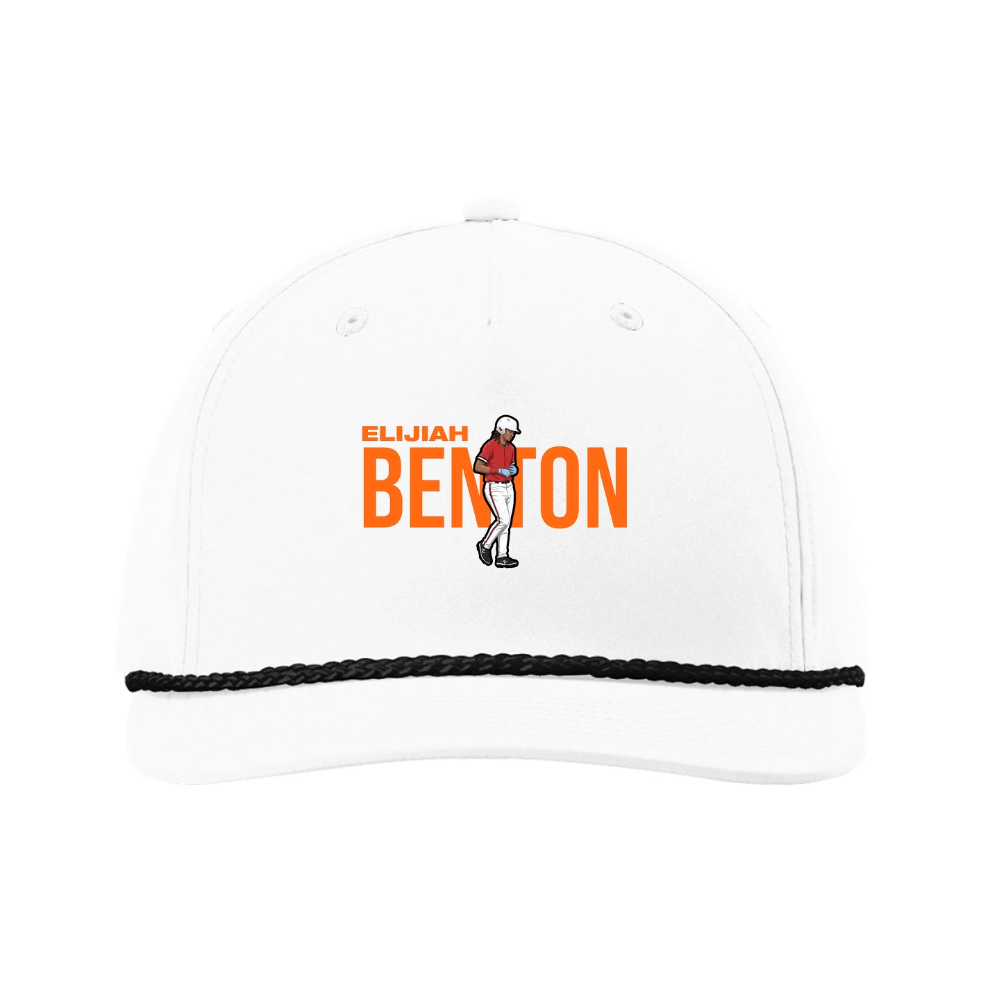 Five-Panel Classic Rope Cap — Player Name in White