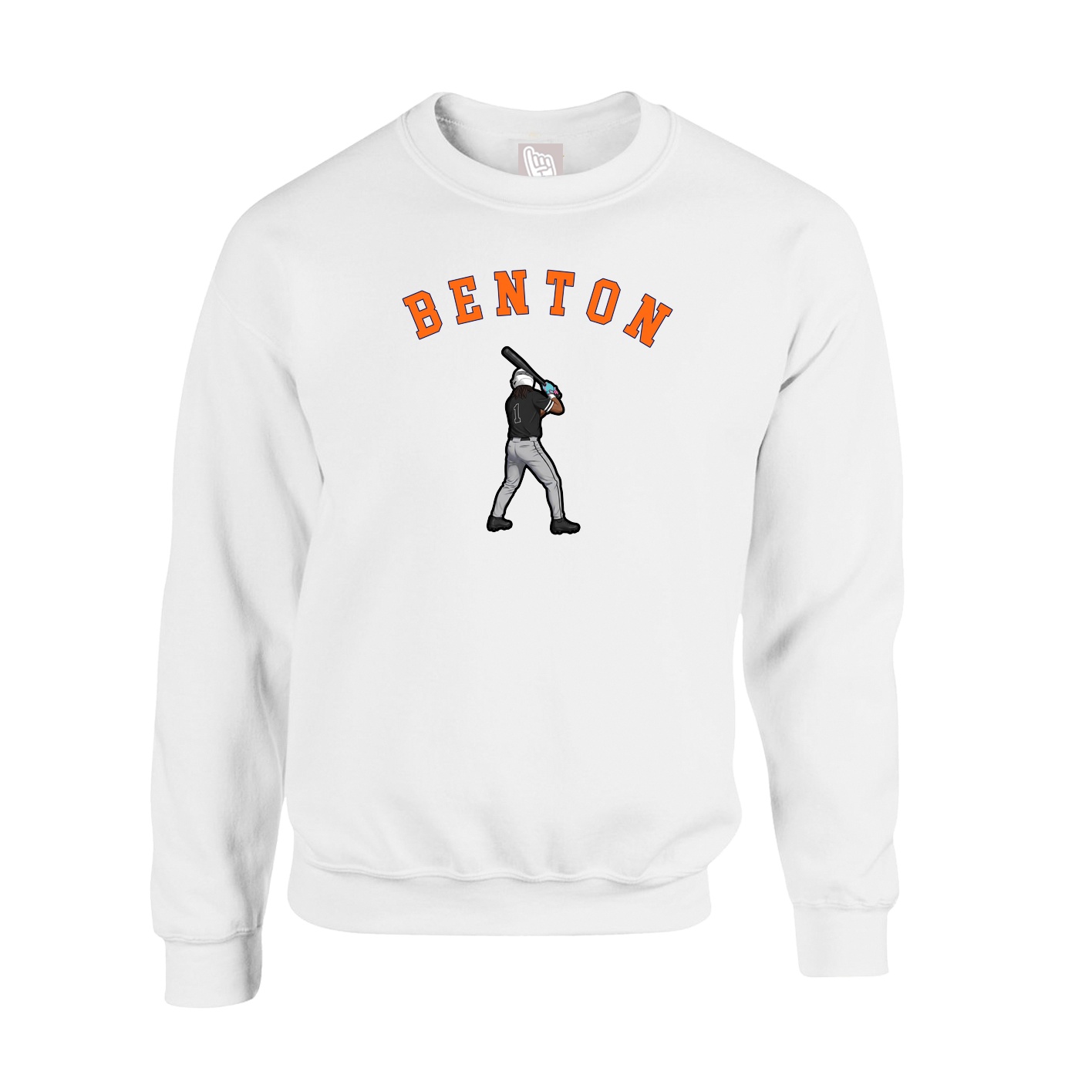 Fleece Crew — Shirsey Arch in White