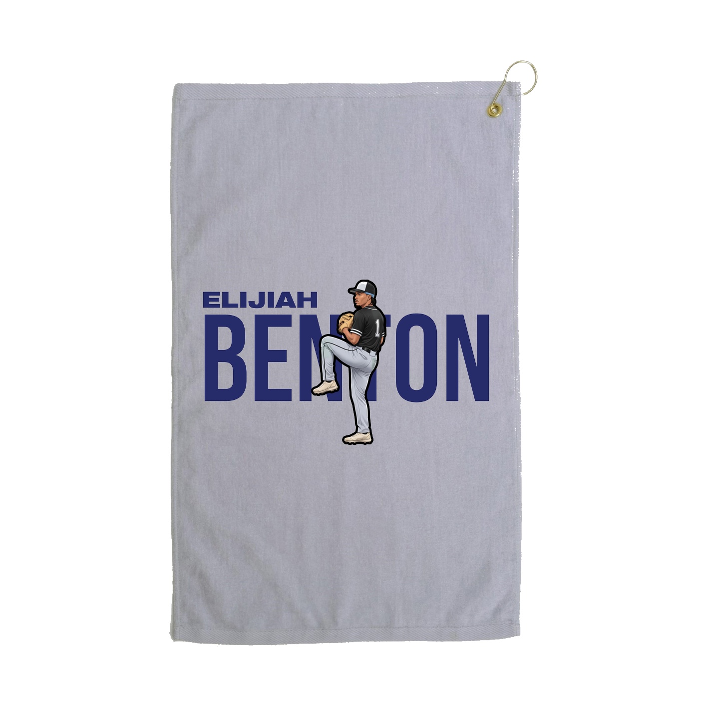 Golf Towel — Player Name in Grey