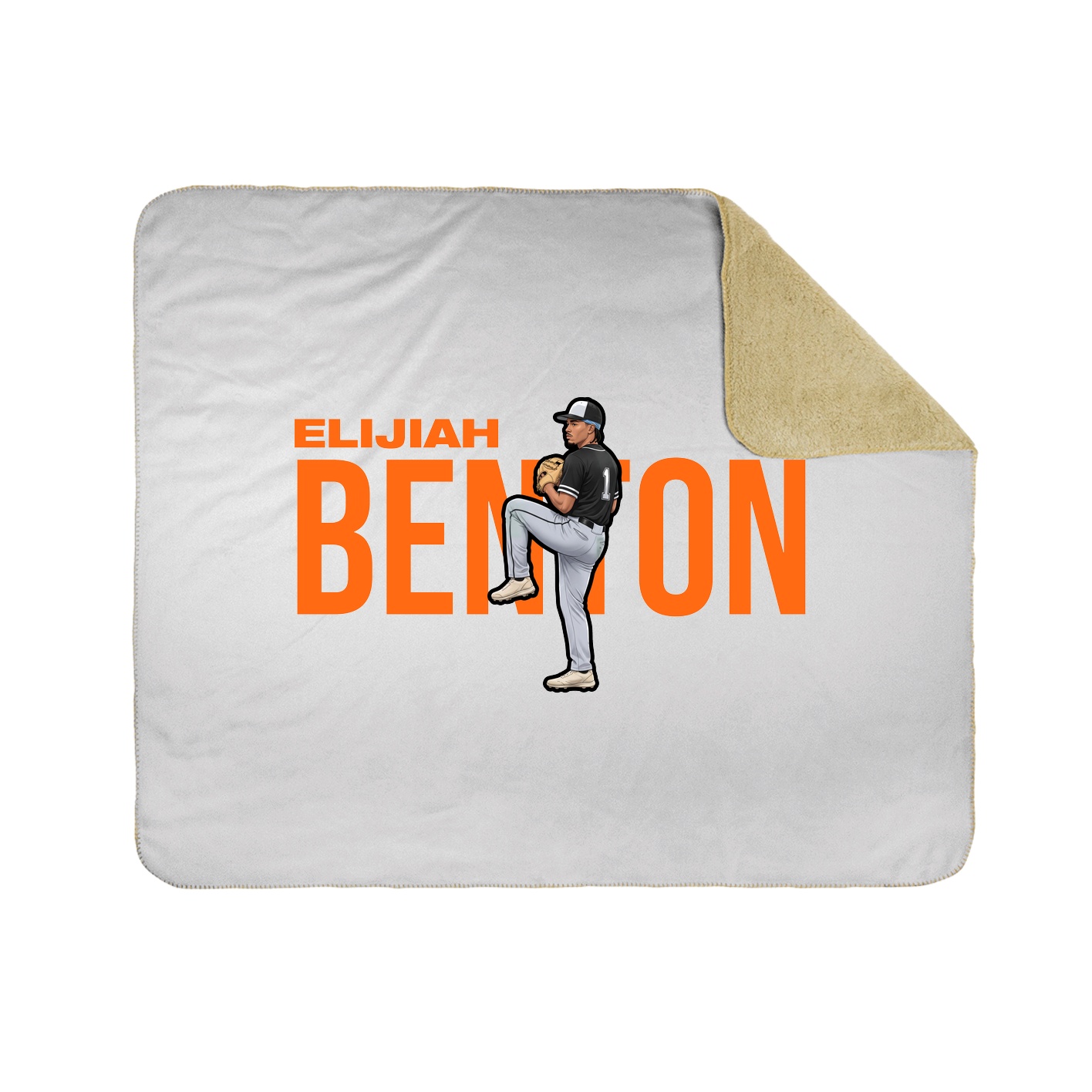Throw Blanket — Player Name in White