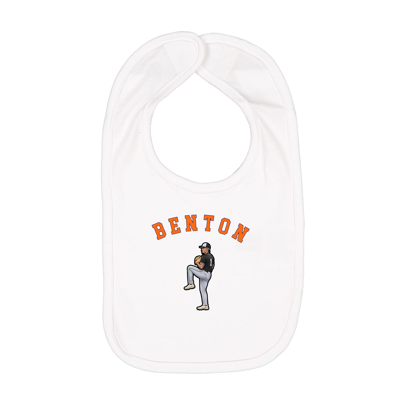 Infant Bib — Shirsey Arch in White