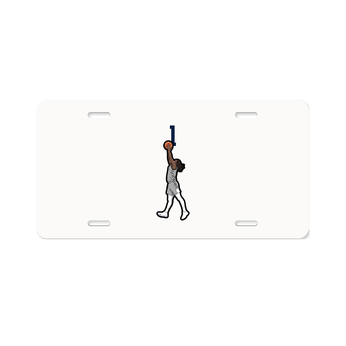 License Plate — Number Top in Classic