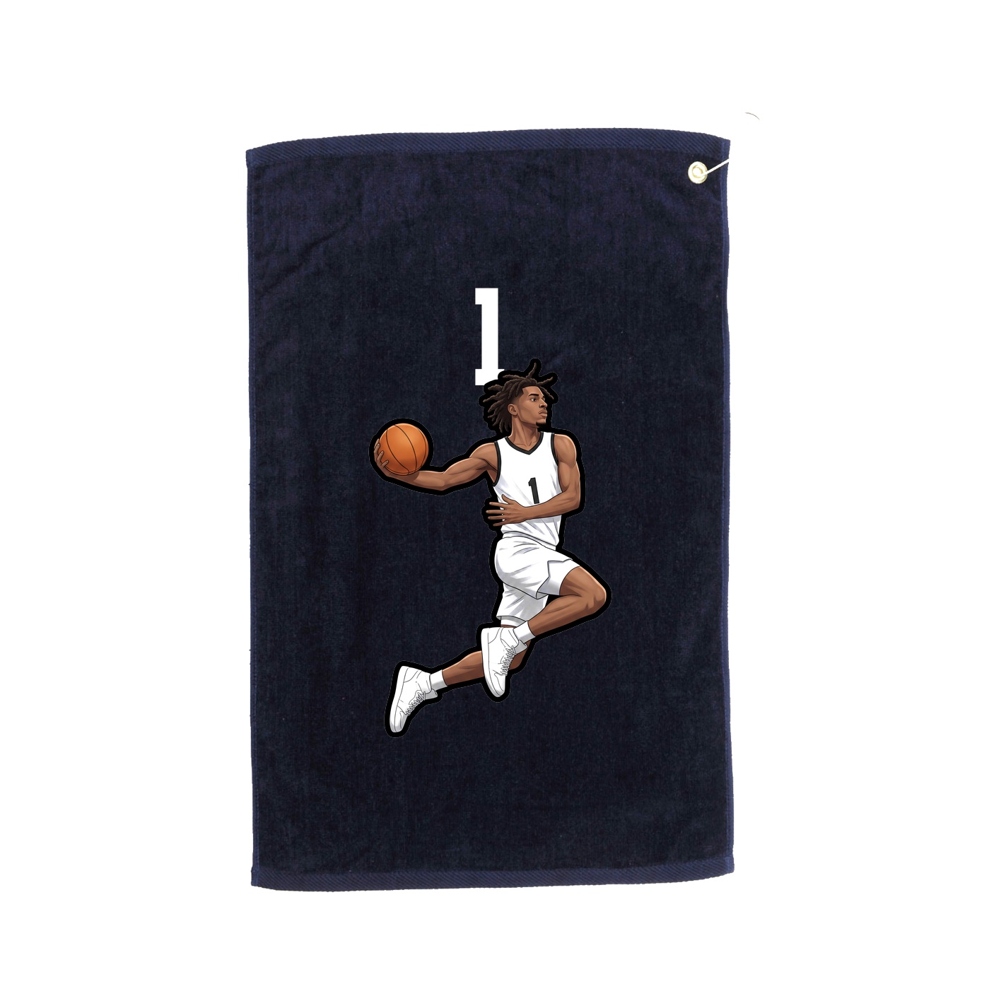 Golf Towel — Number Top in Navy