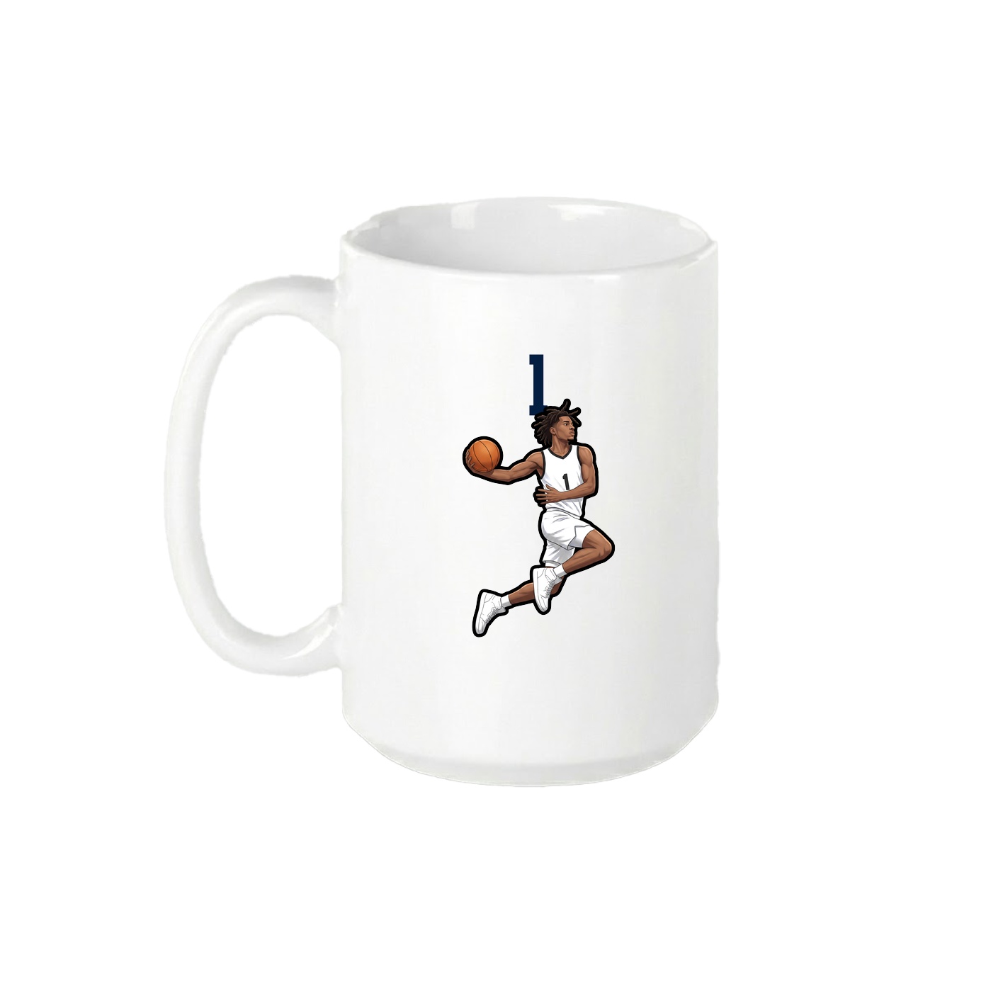 15oz Coffee Mug — Number Top in White