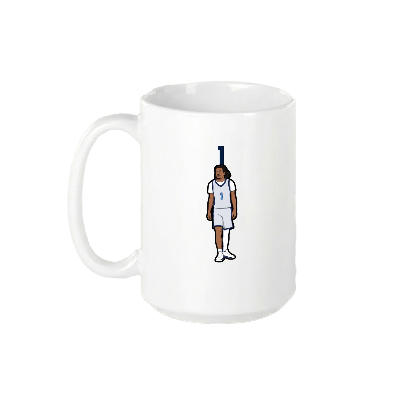 15oz Coffee Mug — Number Top in White