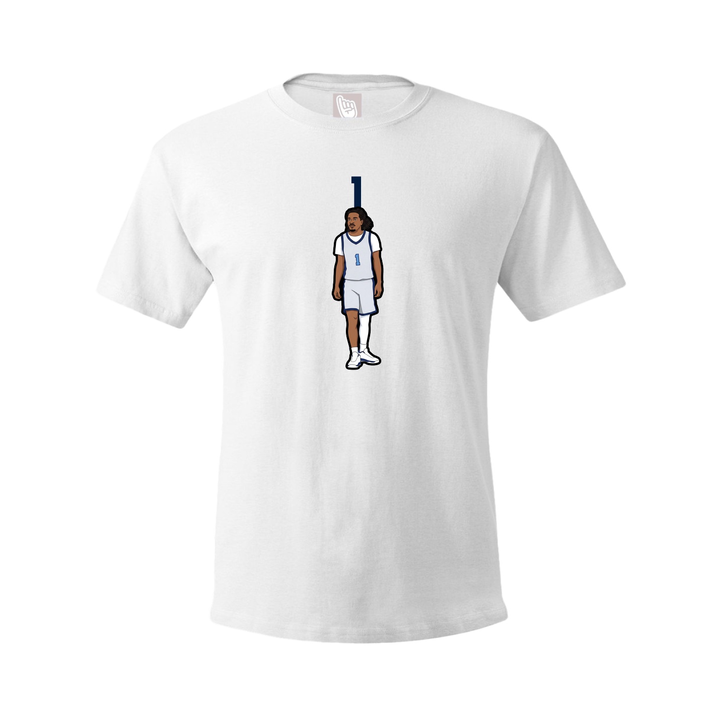 Youth Tee — Number Top in White