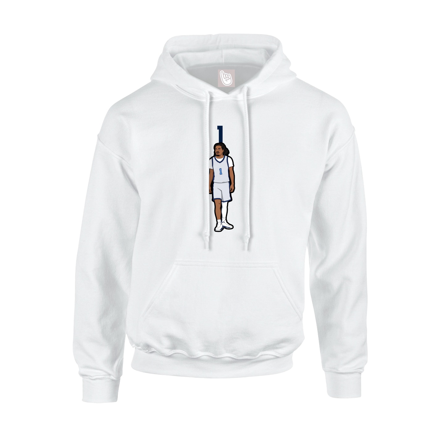 Hoodie — Number Top in White