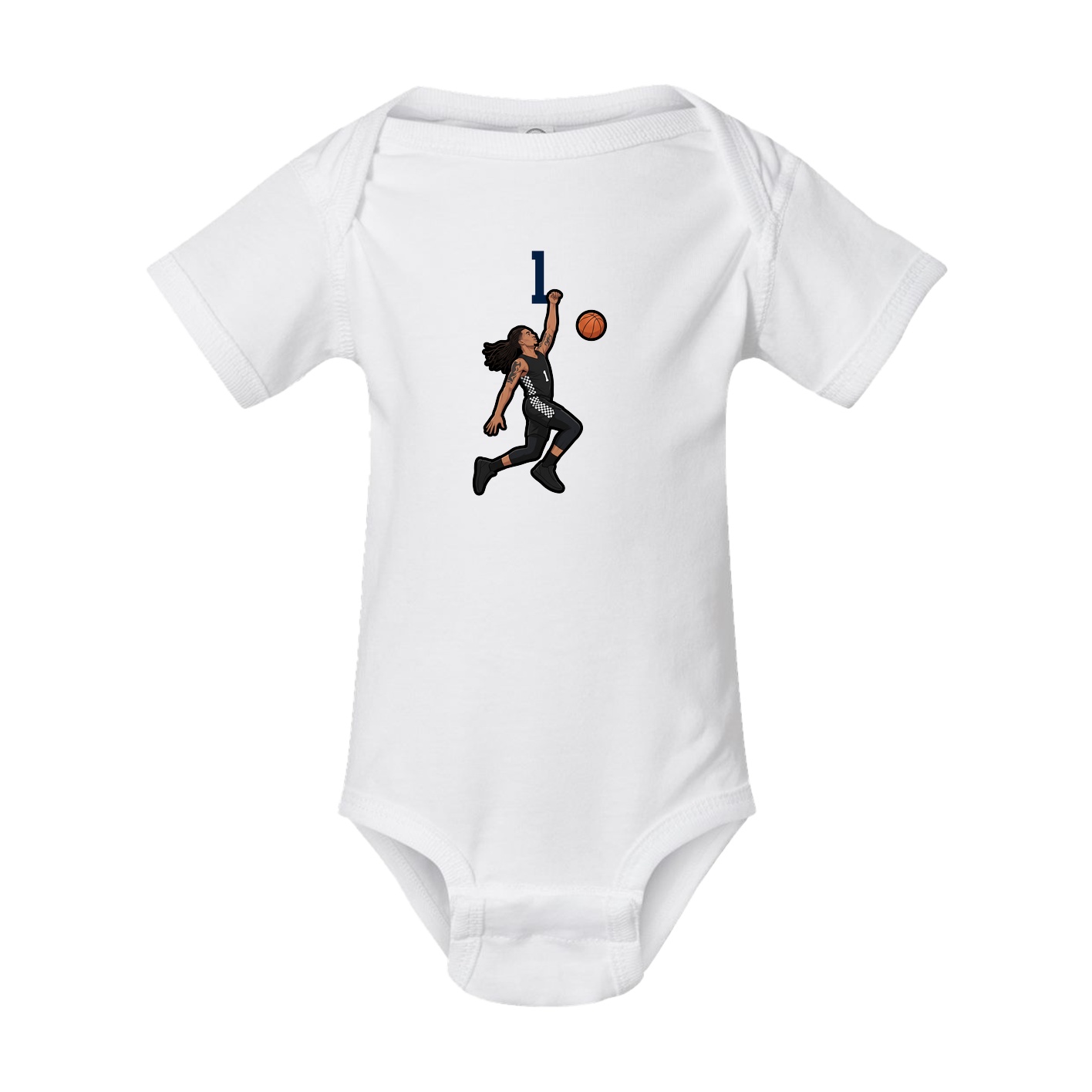 Baby Onesie — Number Top in White