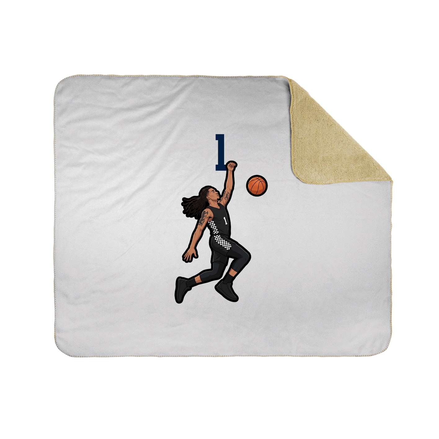 Throw Blanket — Number Top in White