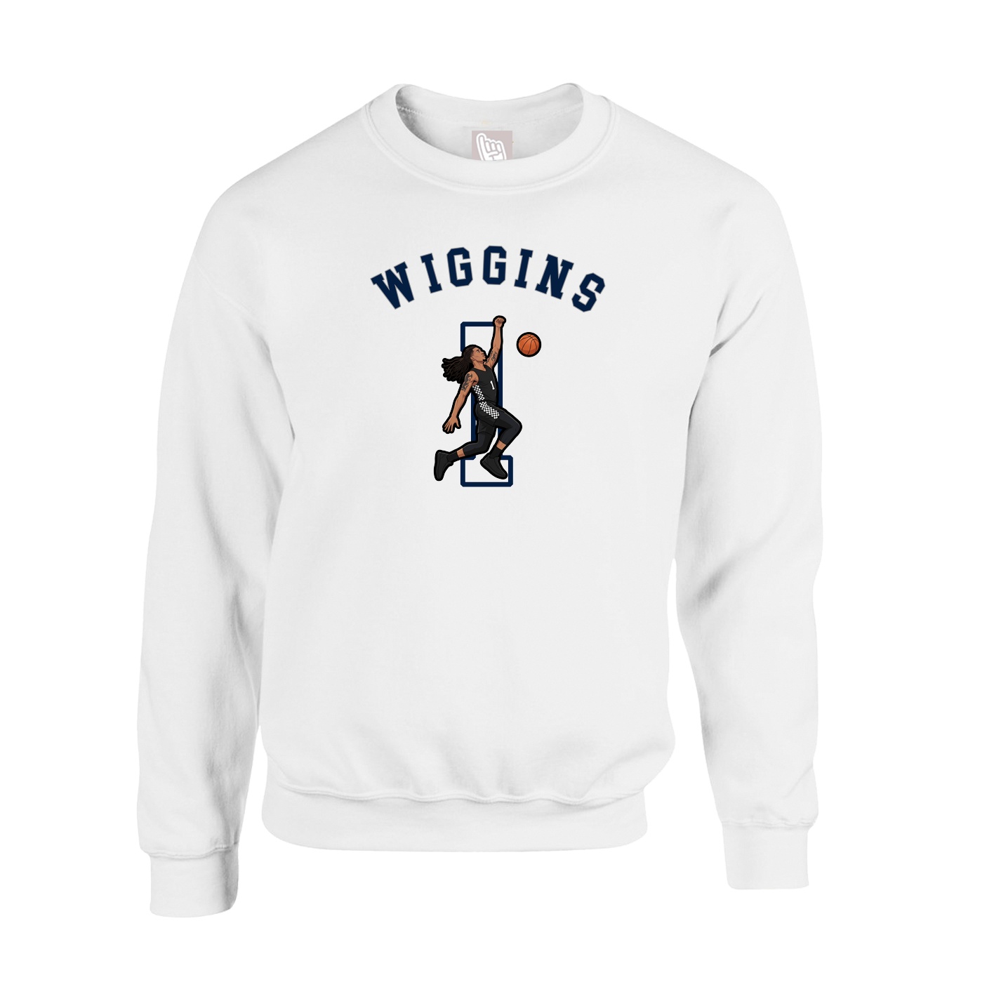 Fleece Crew — Shirsey Arch in White