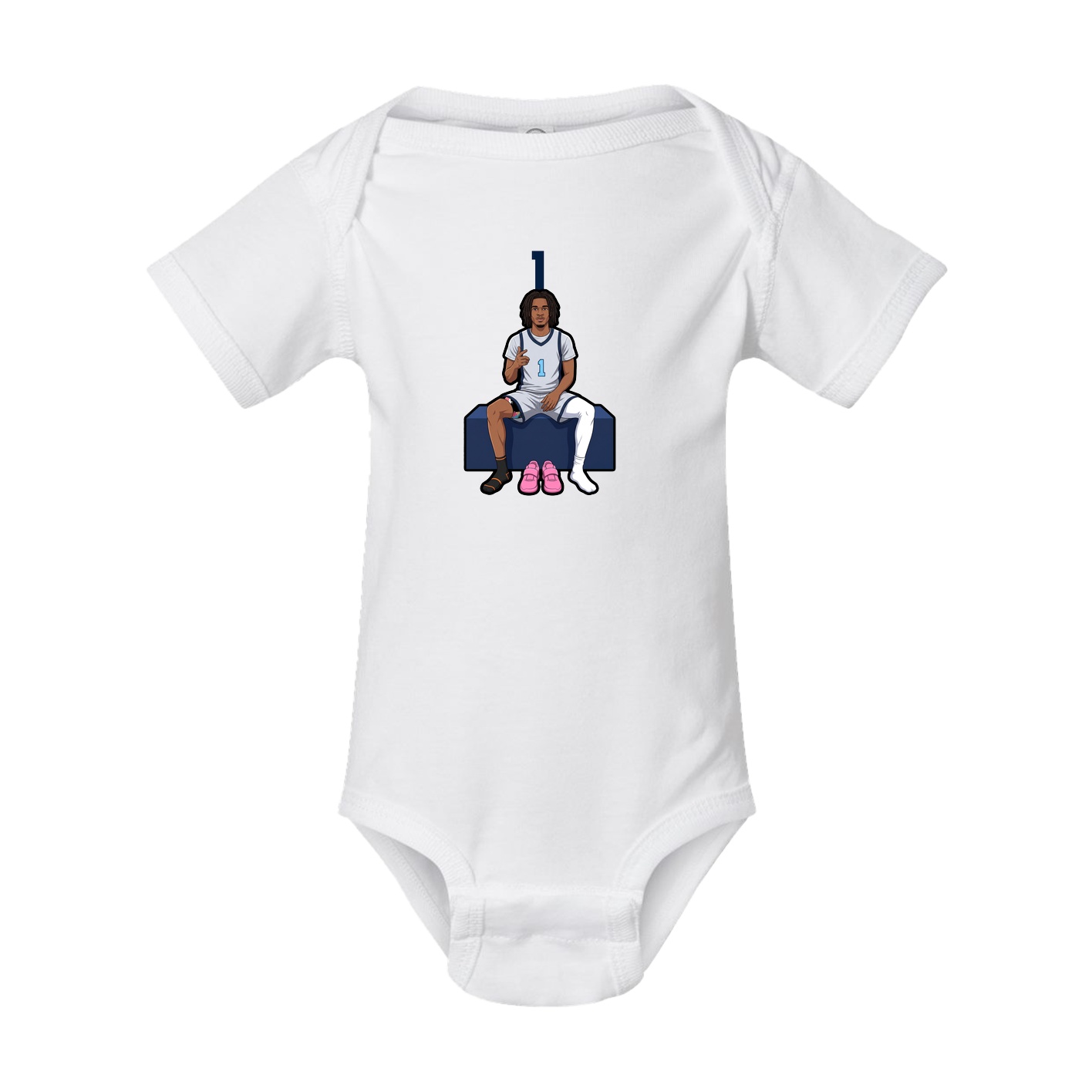 Baby Onesie — Number Top in White