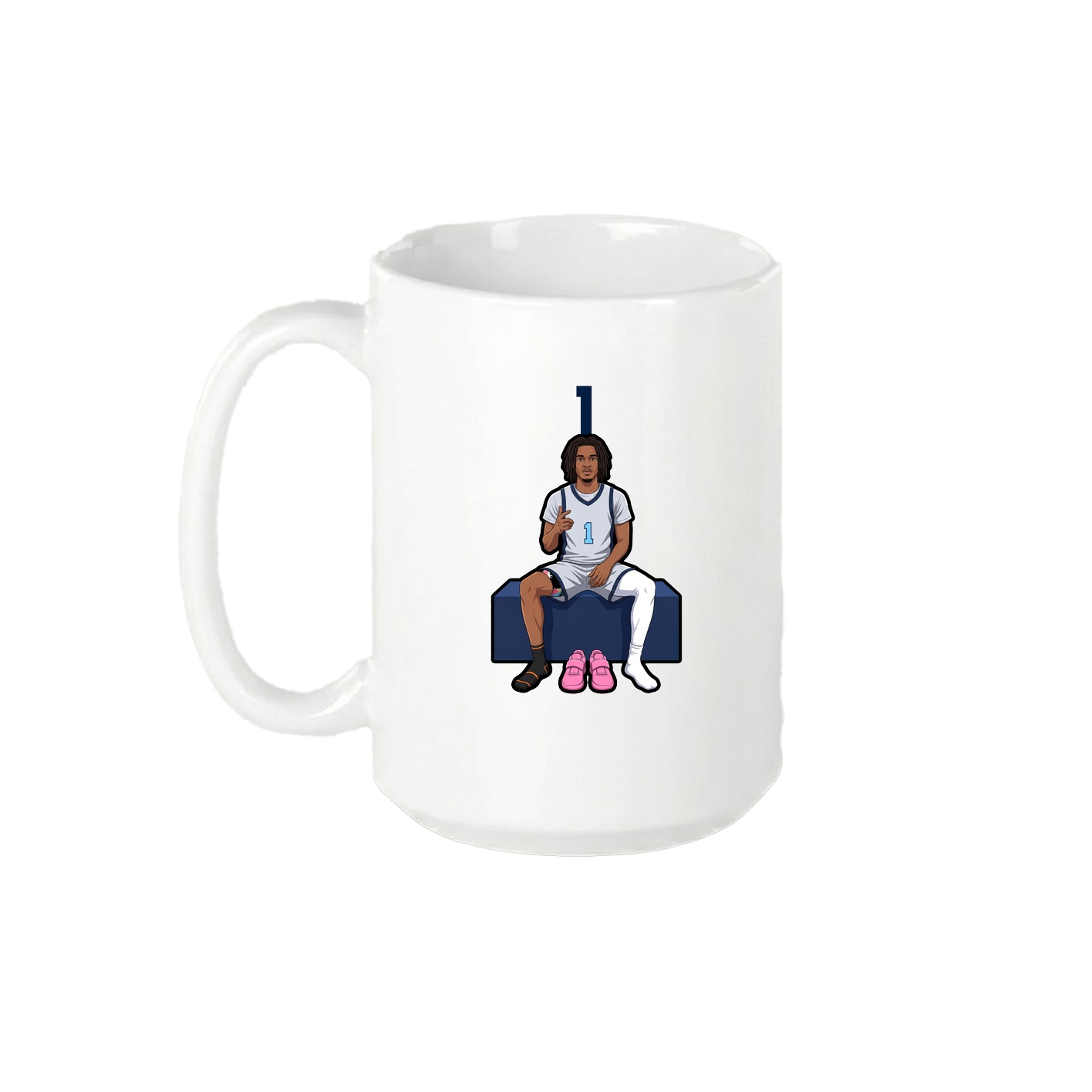 15oz Coffee Mug — Number Top in White