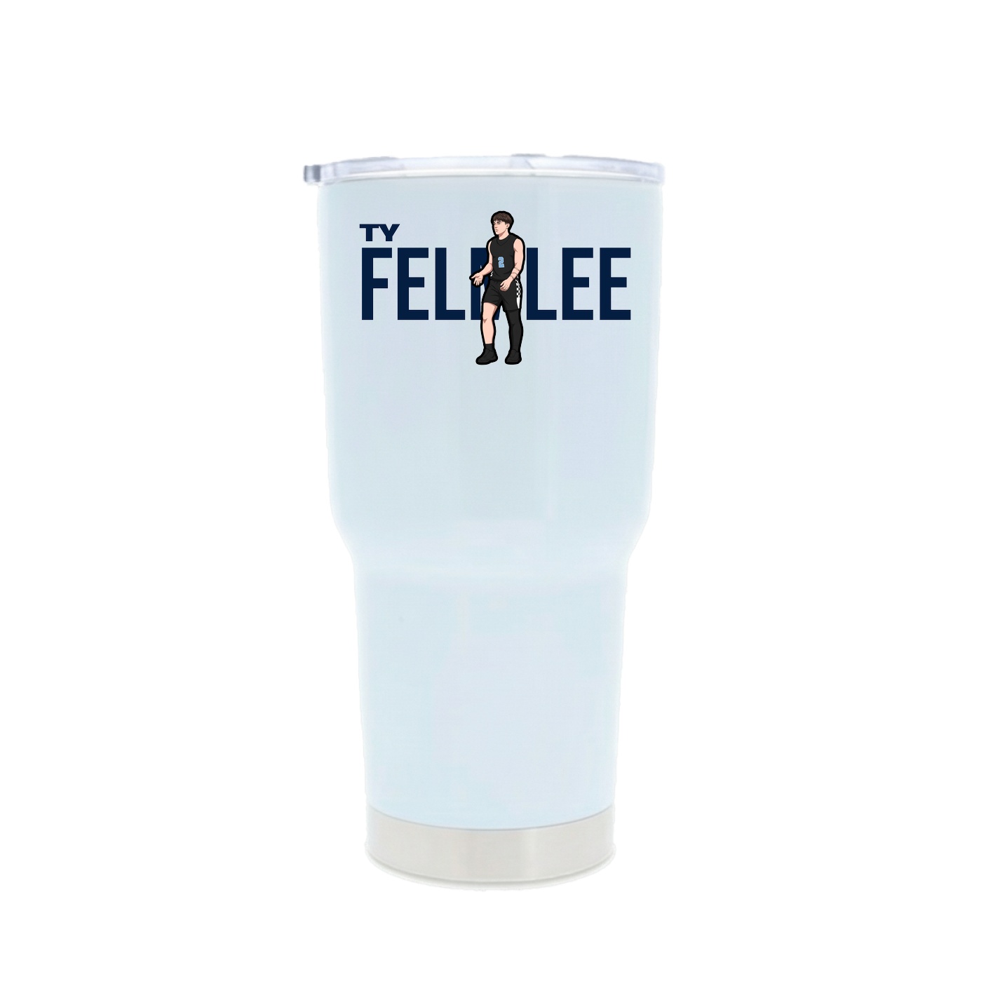 30oz Stainless Steel Tumbler — Player Name in White