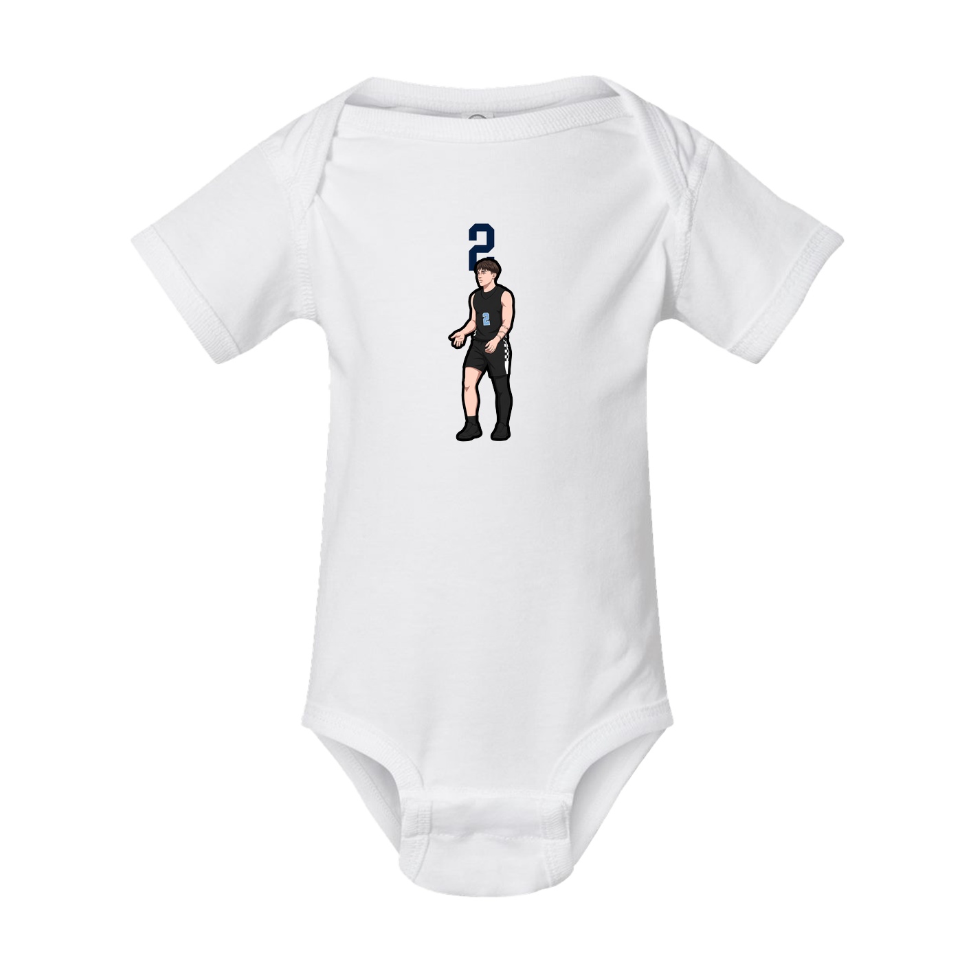 Baby Onesie — Number Top in White