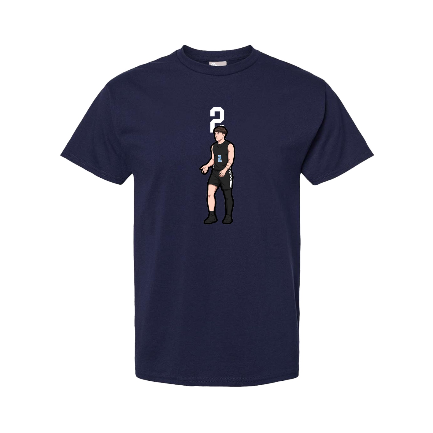 Youth Tee — Number Top in Navy