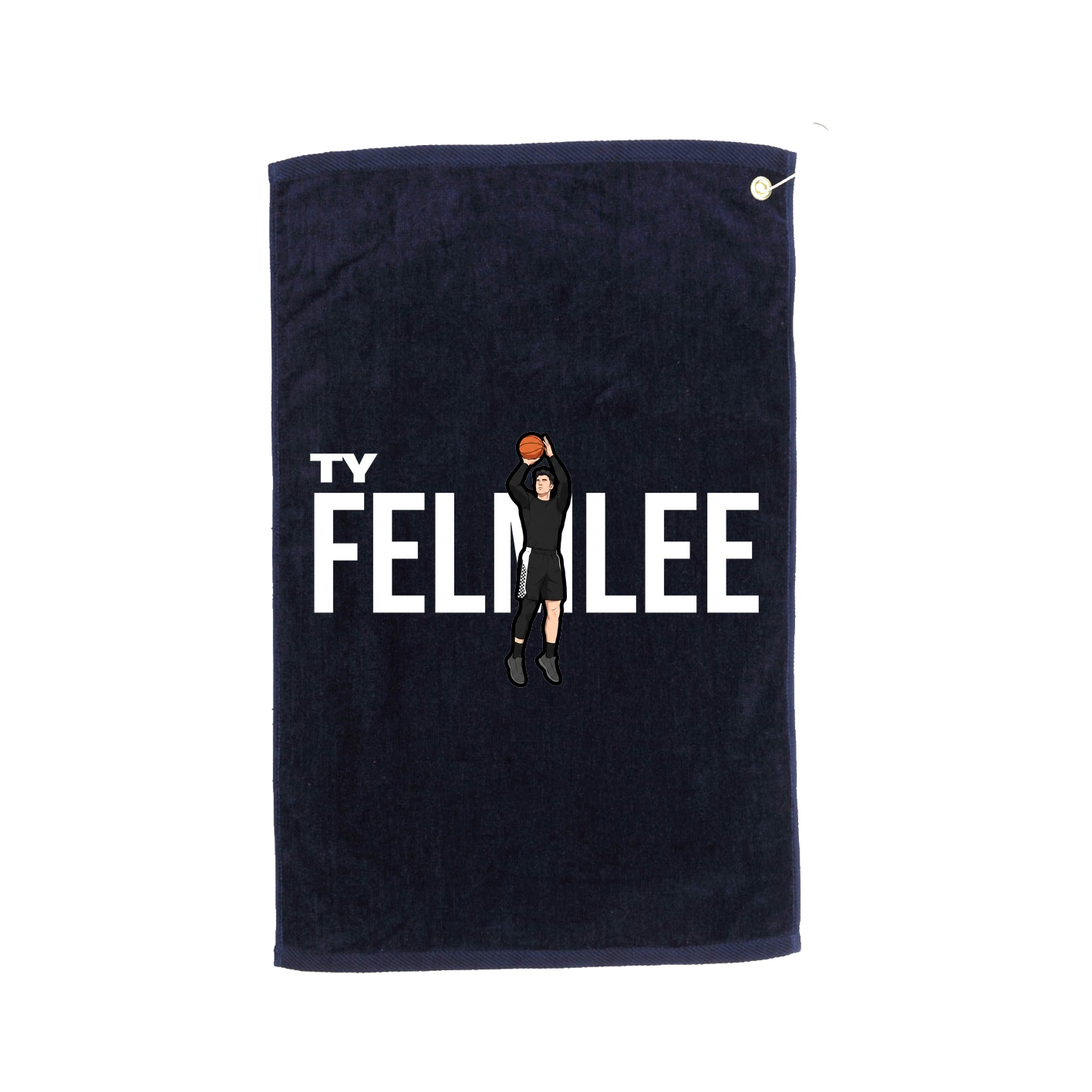 Golf Towel — Player Name in Navy