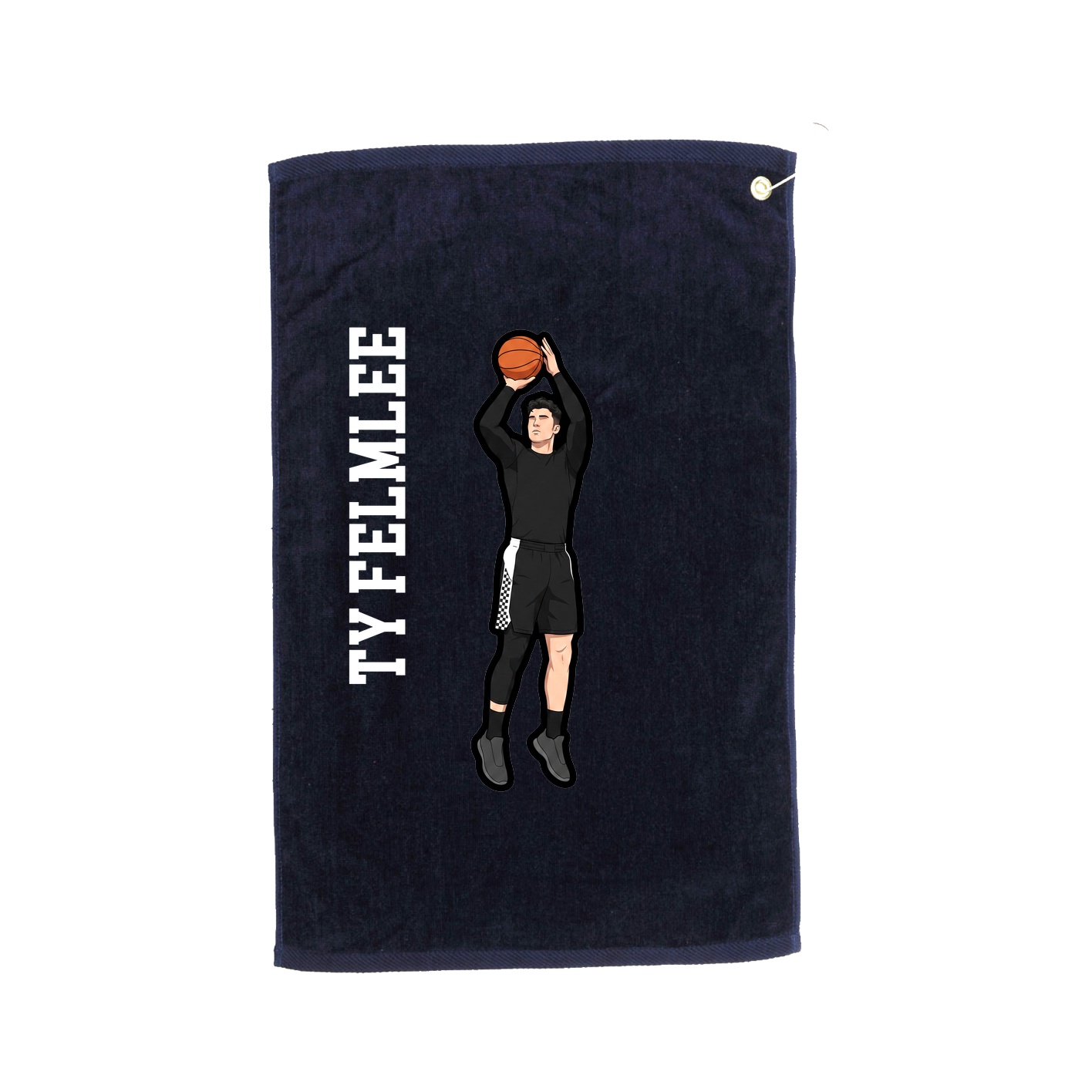 Golf Towel — Name Vertical in Navy