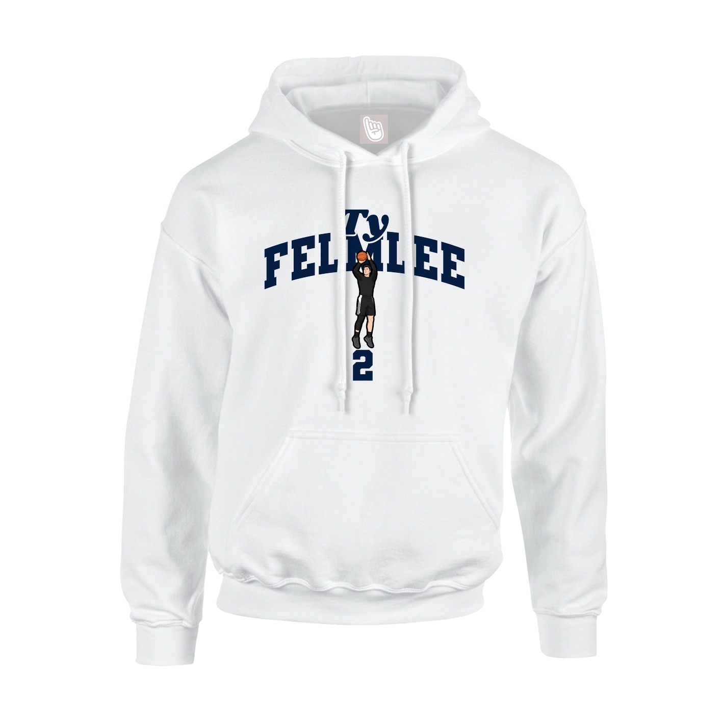 Youth Hoodie — Signature Arch in White