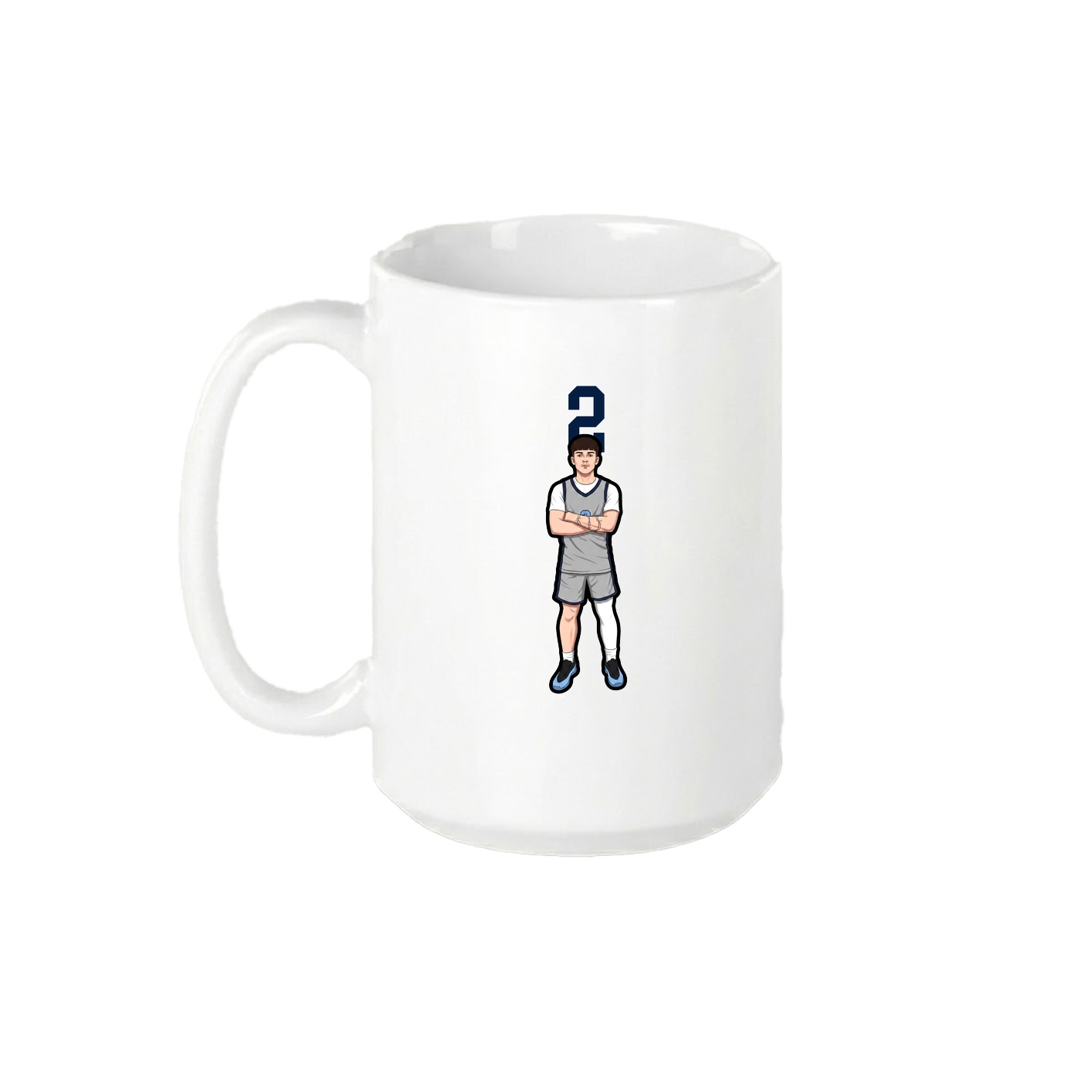 15oz Coffee Mug — Number Top in White
