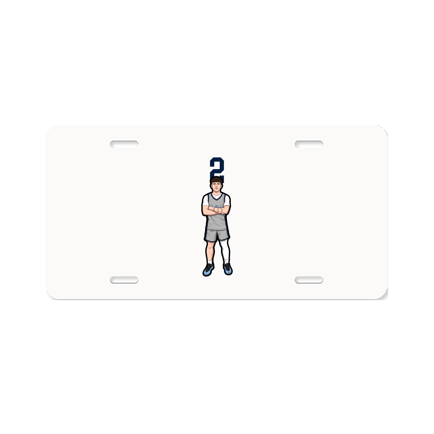 License Plate — Number Top in Classic