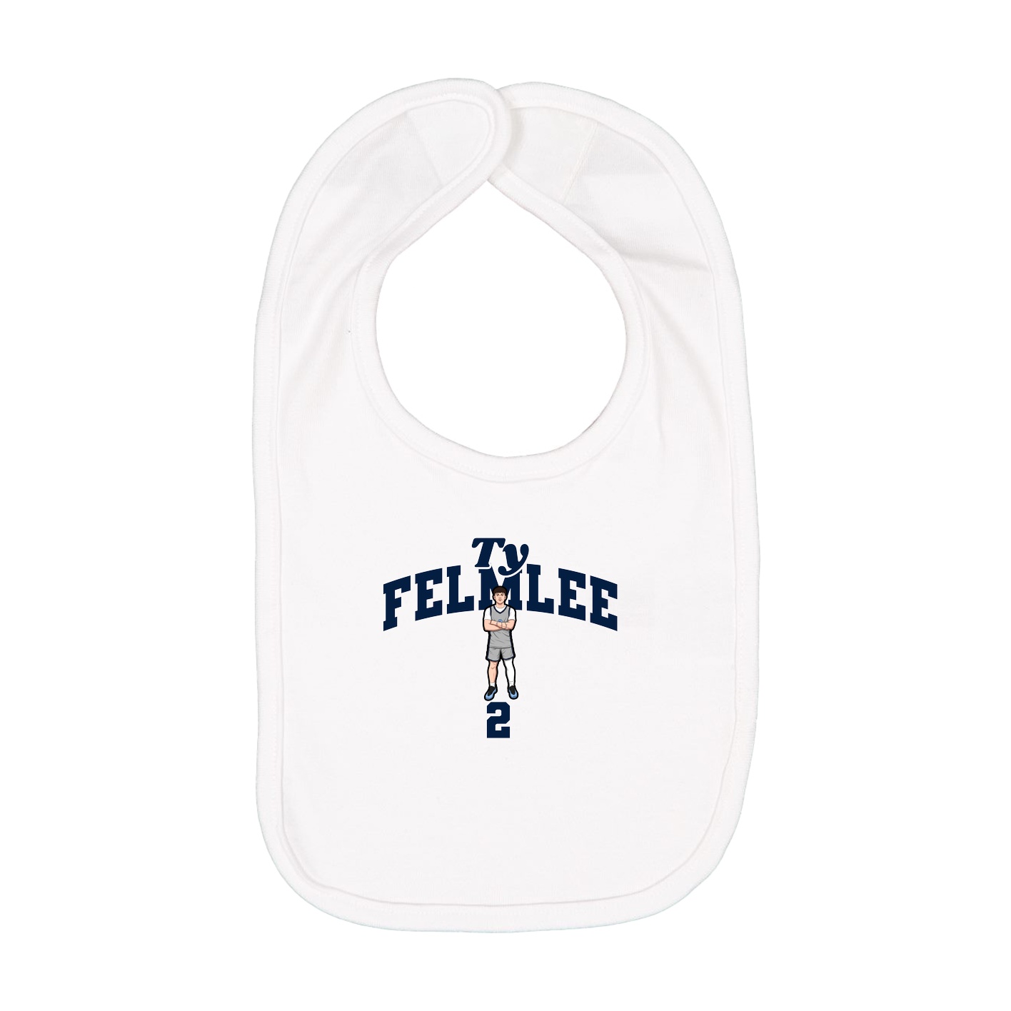 Infant Bib — Signature Arch in White