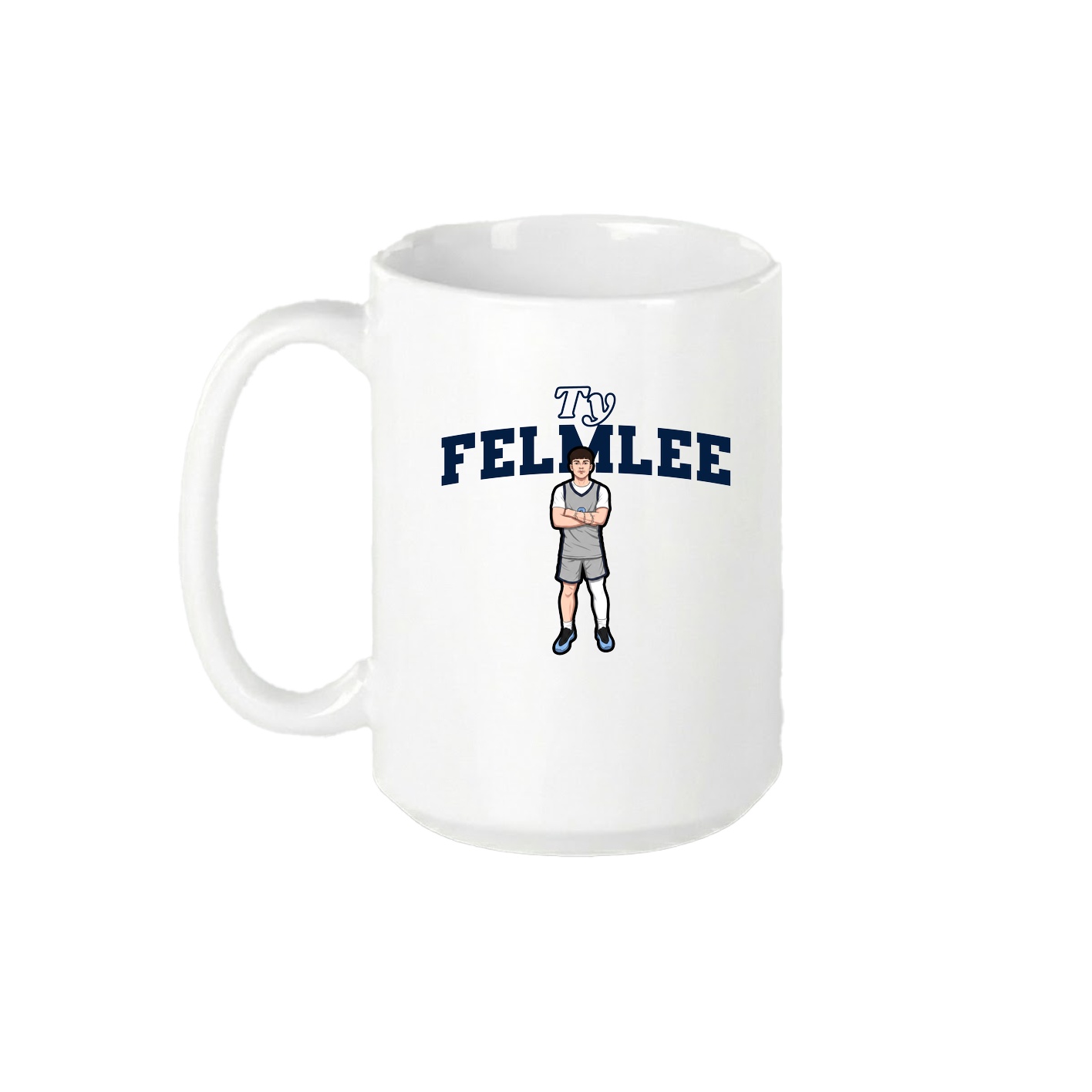 15oz Coffee Mug — Name Arch in White