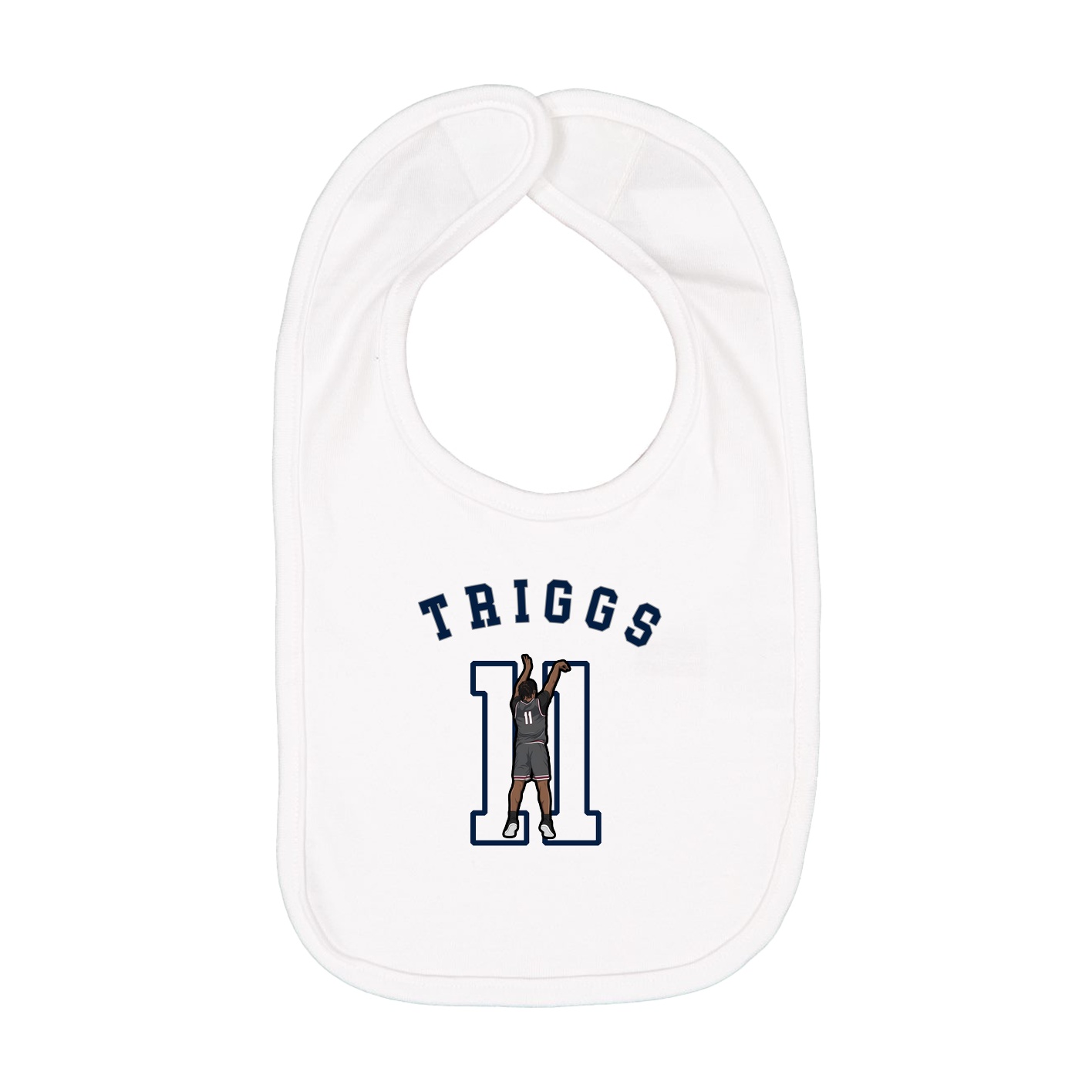 Infant Bib — Shirsey Arch in White
