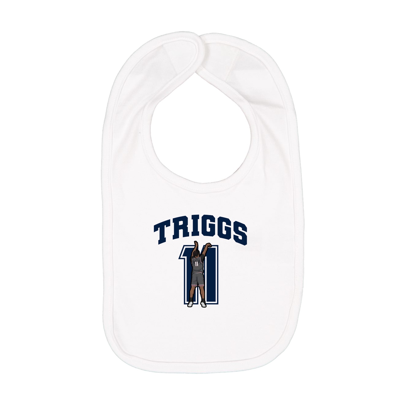 Infant Bib — Number in White