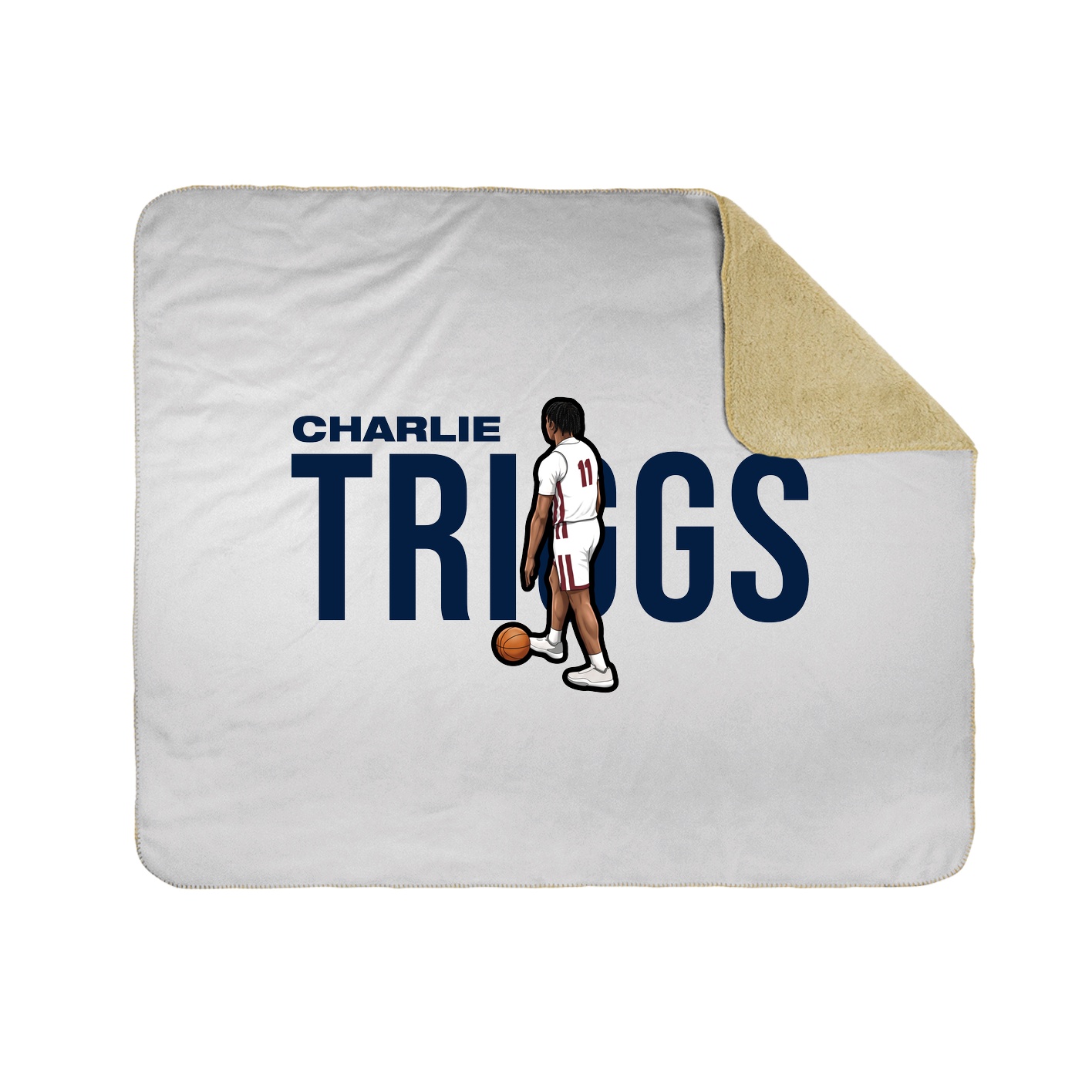 Throw Blanket — Player Name in White