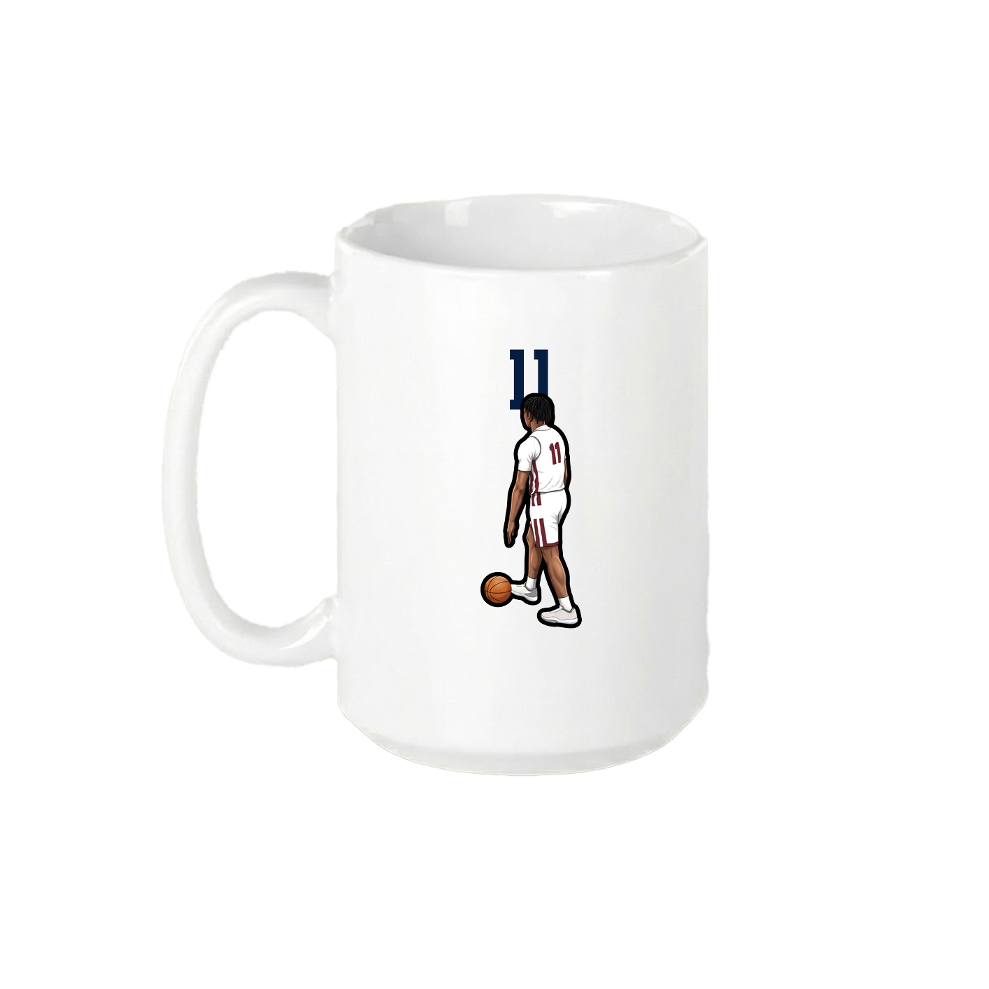 15oz Coffee Mug — Number Top in White