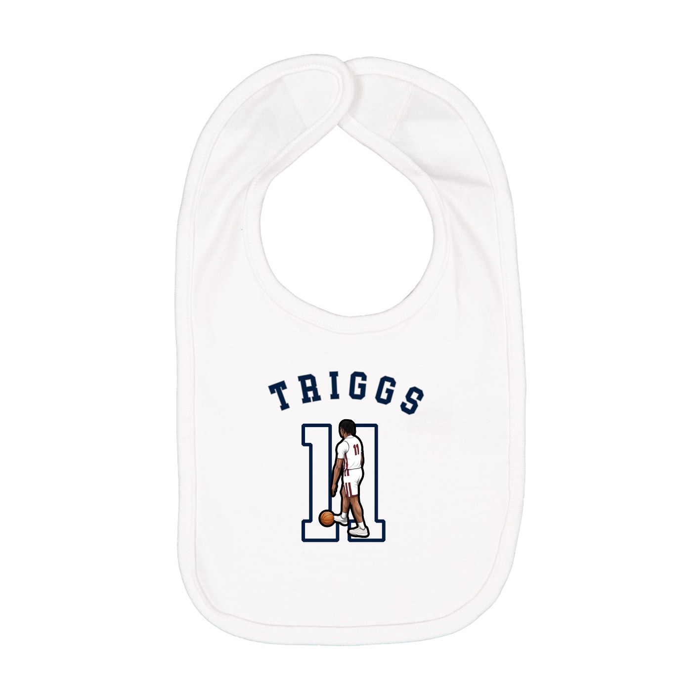 Infant Bib — Shirsey Arch in White
