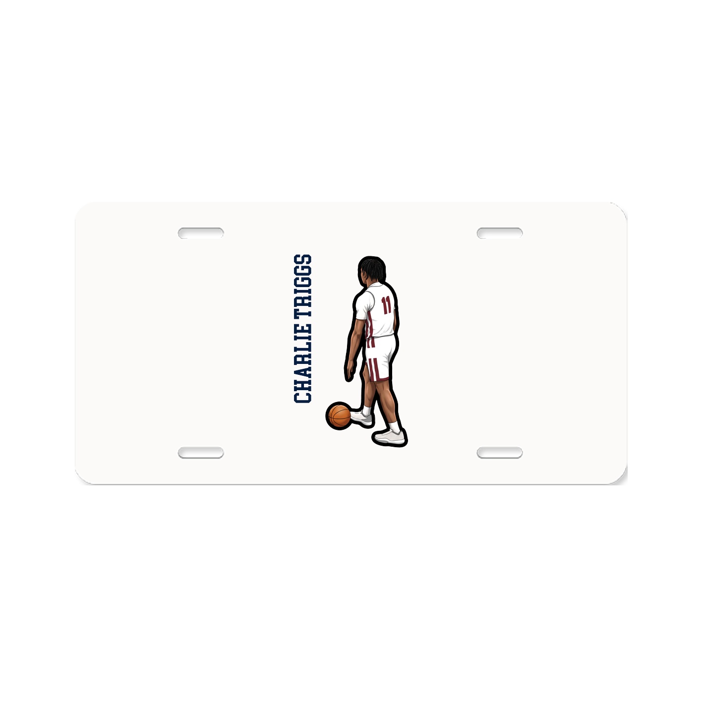 License Plate — Name Vertical in Classic