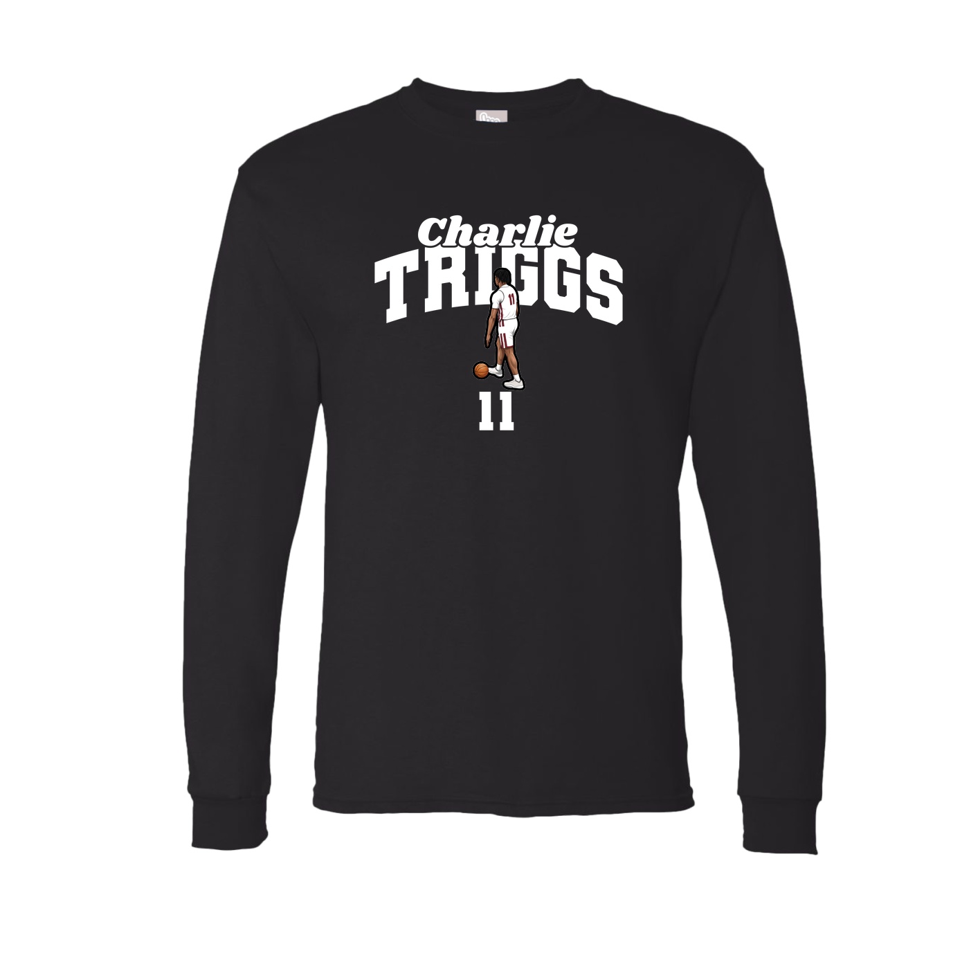 Long Sleeve Tee — Signature Arch in Black