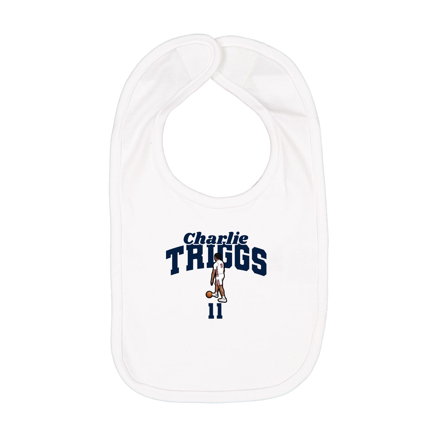 Infant Bib — Signature Arch in White