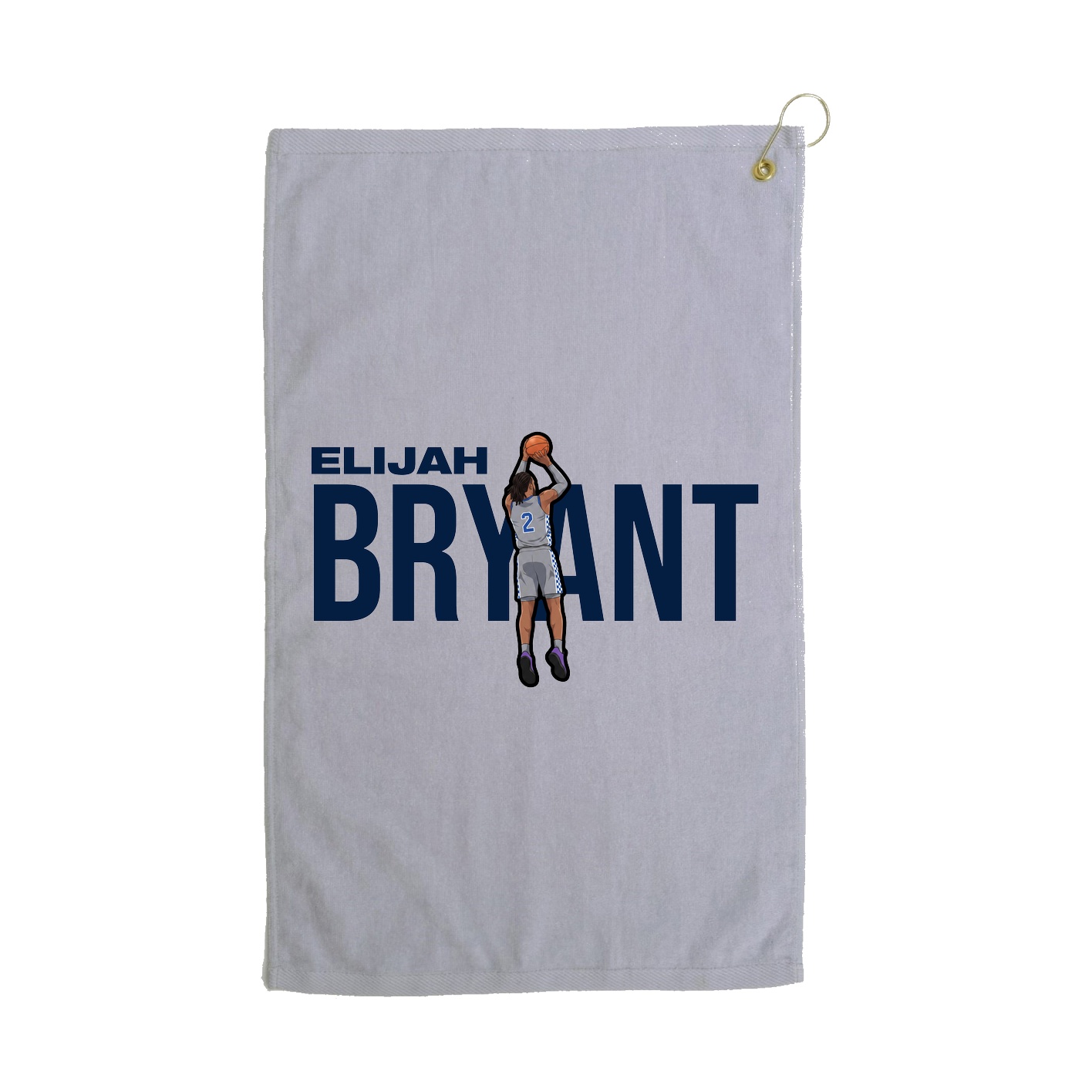 Golf Towel — Player Name in Grey