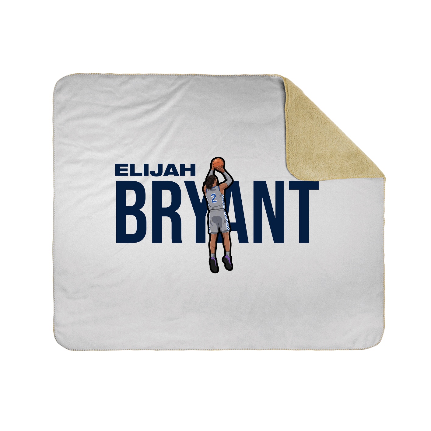 Throw Blanket — Player Name in White