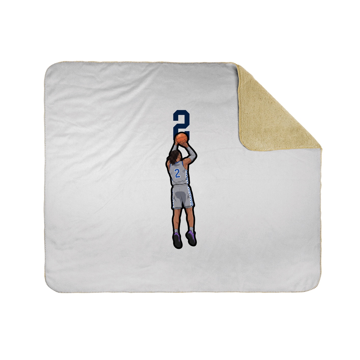 Throw Blanket — Number Top in White