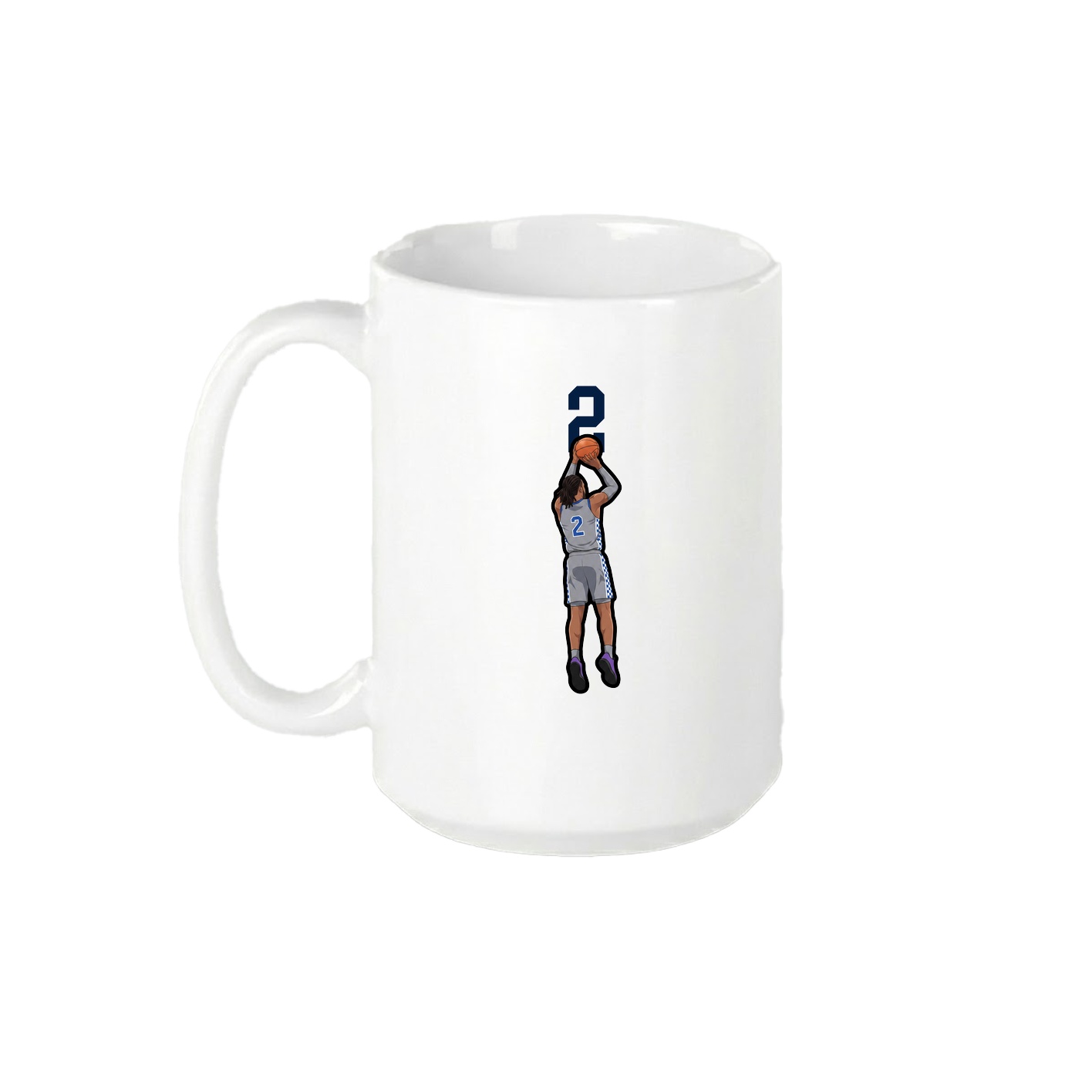 15oz Coffee Mug — Number Top in White