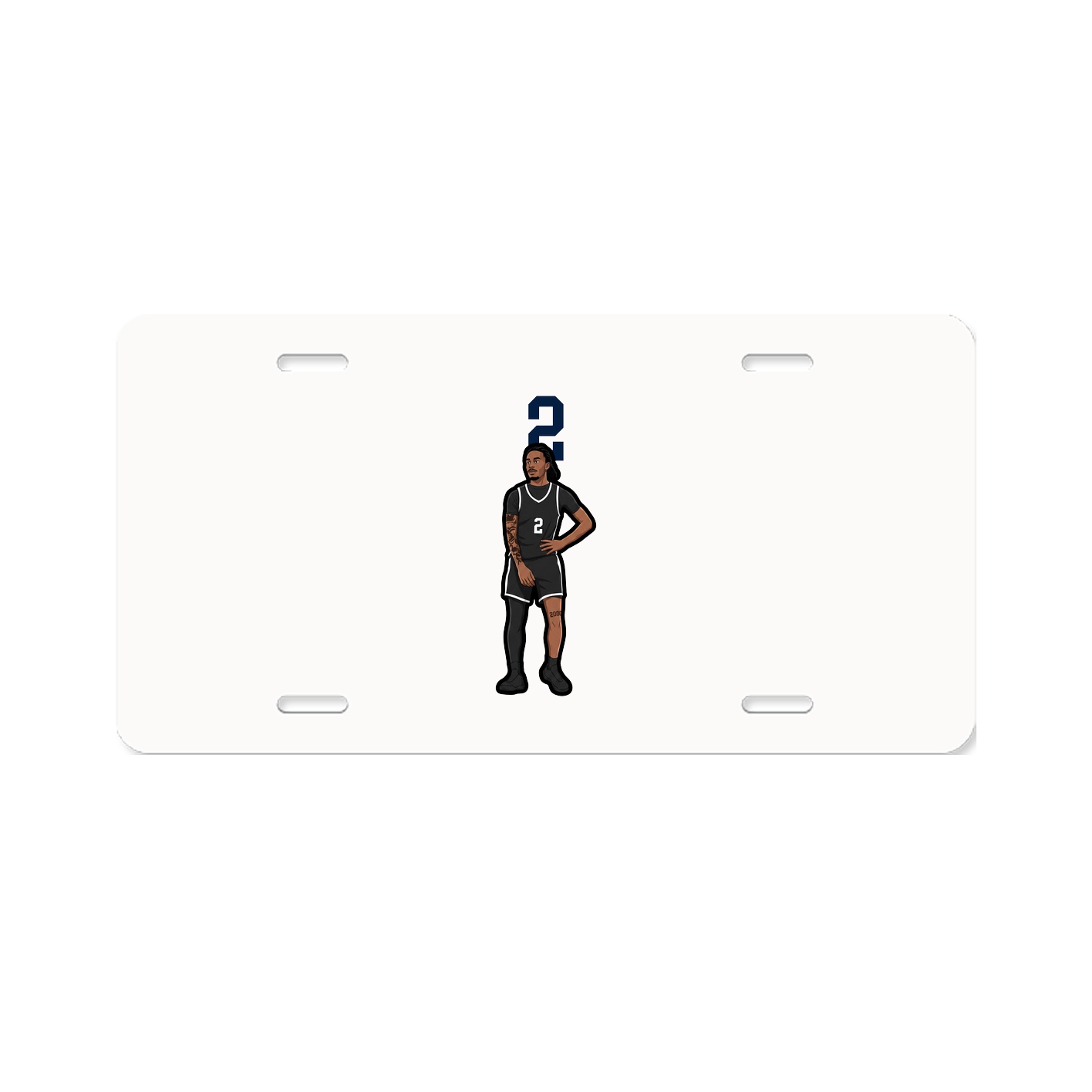 License Plate — Number Top in Classic
