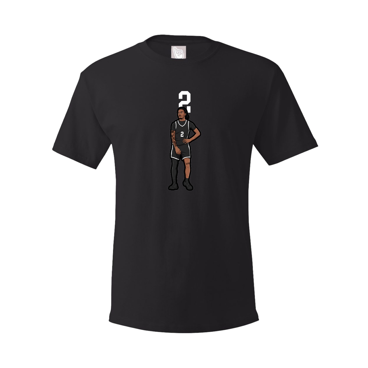 Youth Tee — Number Top in Black