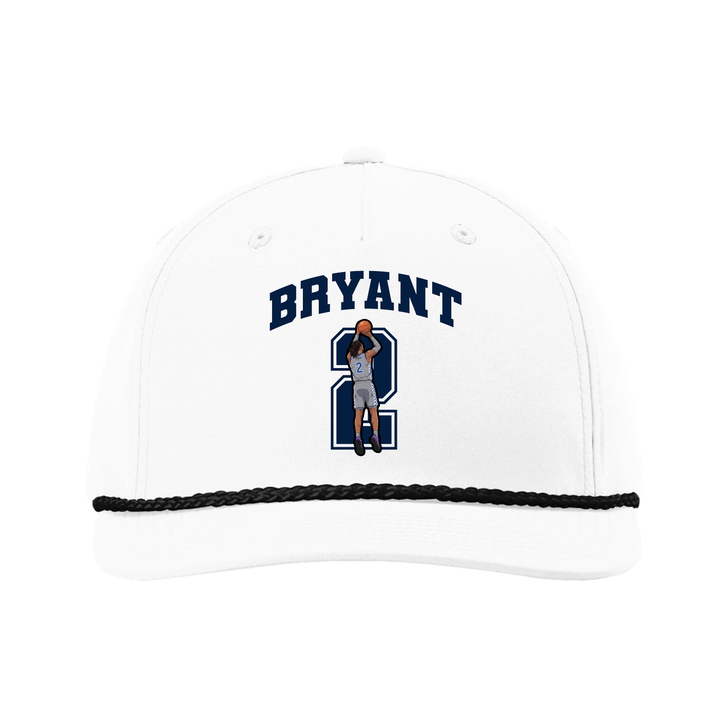 Five-Panel Classic Rope Cap — Number in White