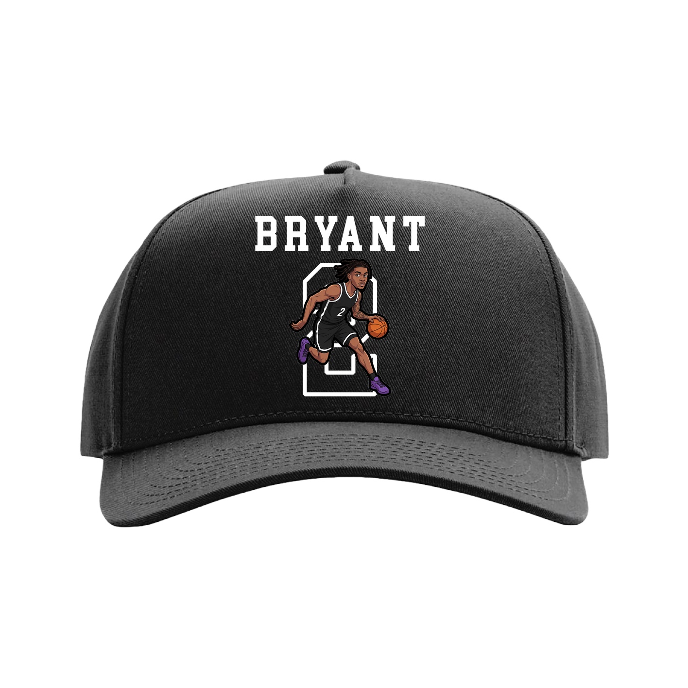 Full Fabric Five-Panel Champ Cap — Shirsey in Black
