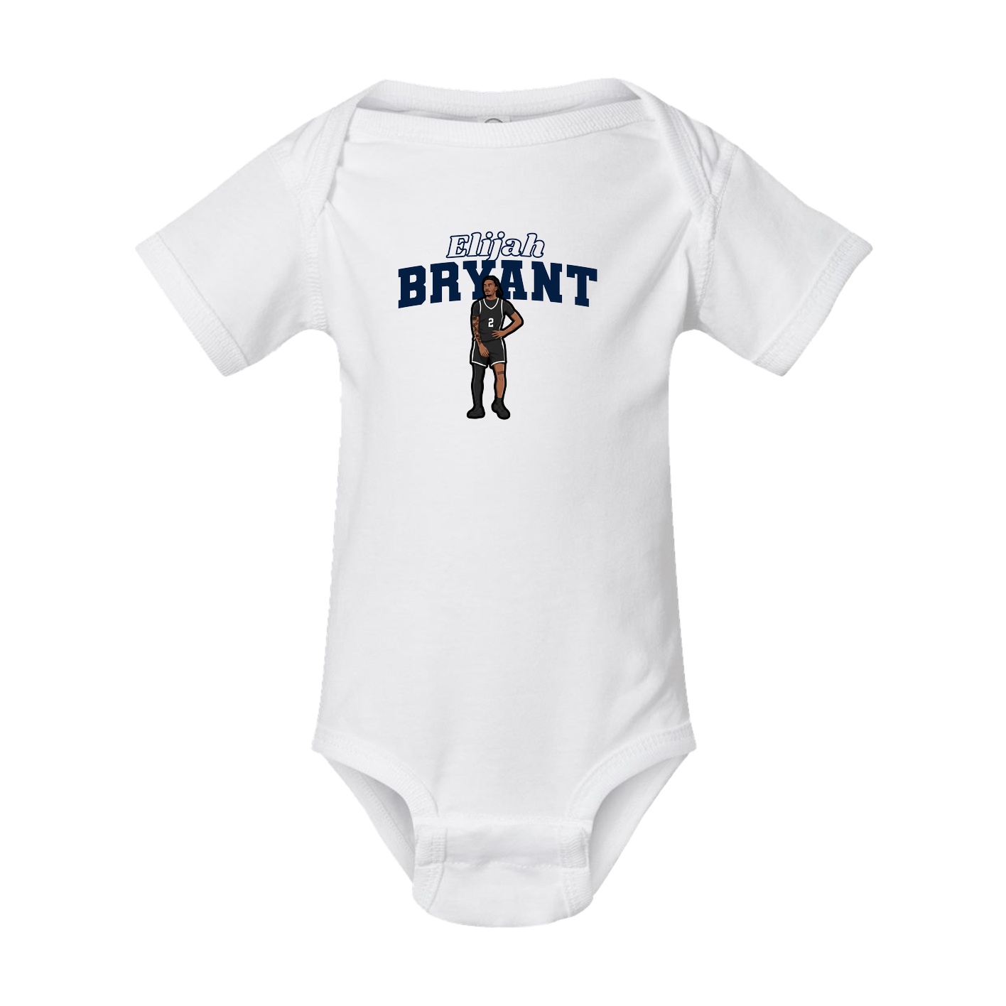 Baby Onesie — Name Arch in White