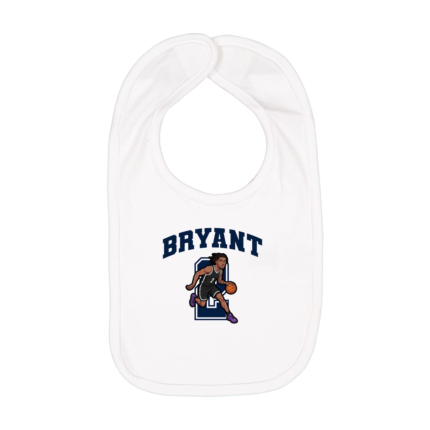 Infant Bib — Number in White