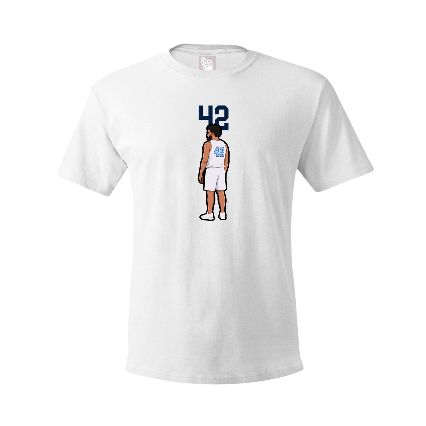 Youth Tee — Number Top in White
