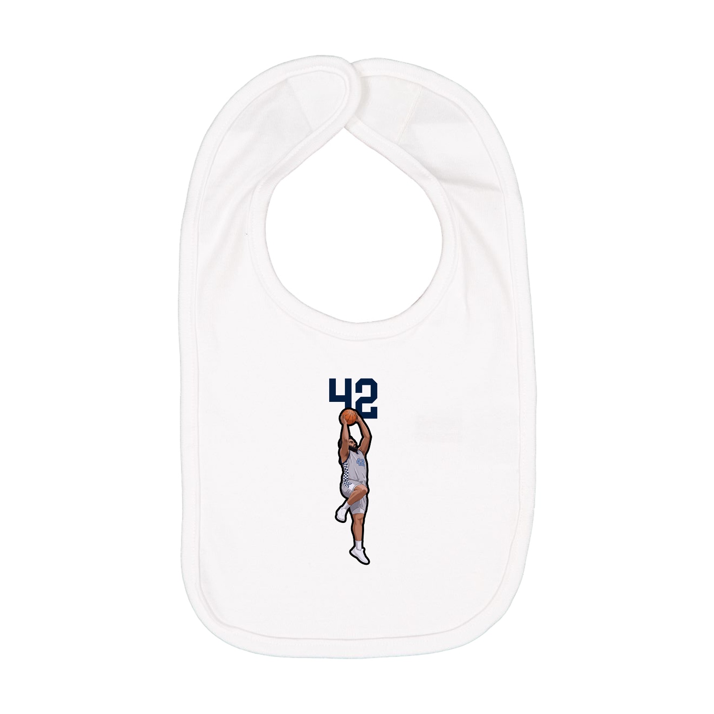 Infant Bib — Number Top in White