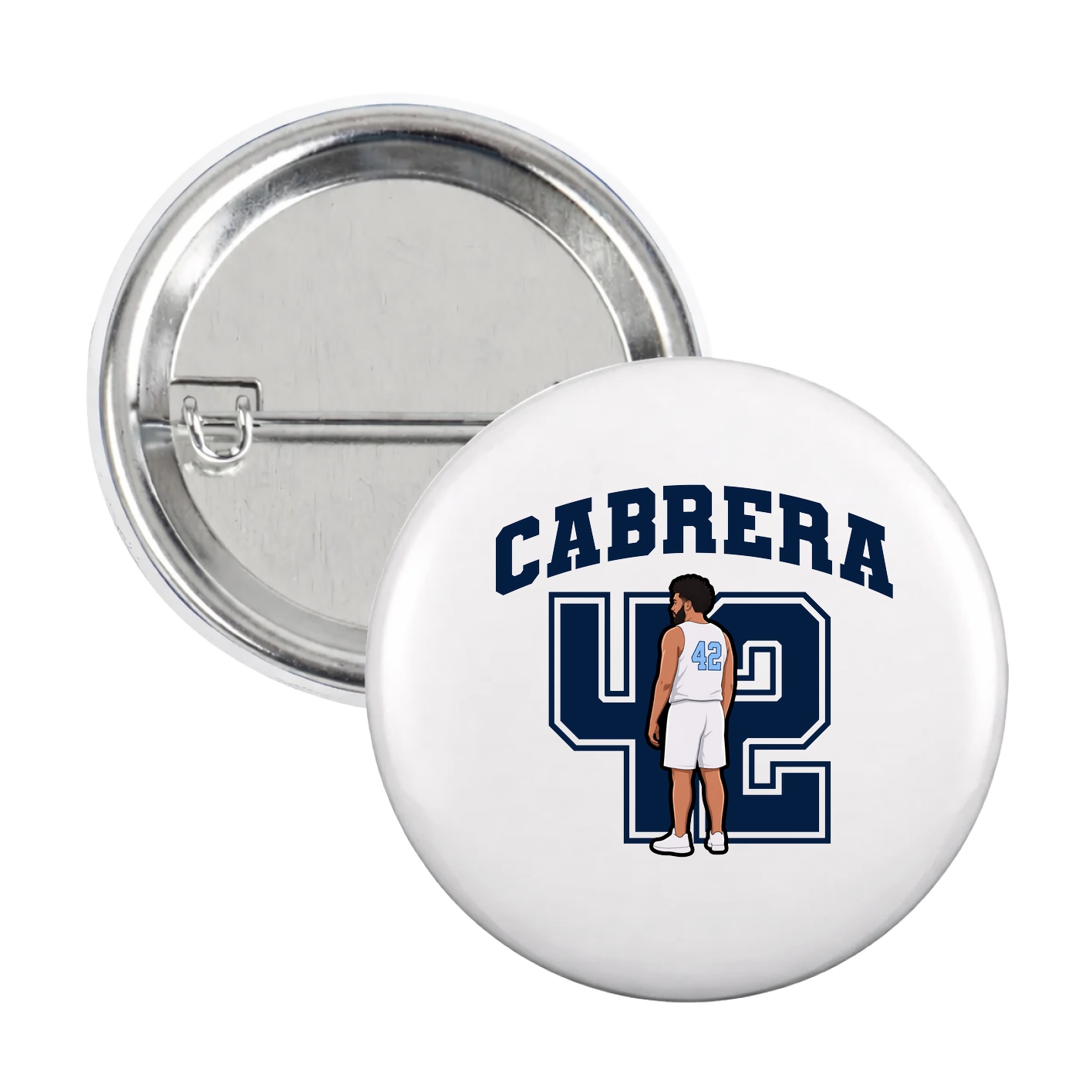 Game Day Button — Number in White