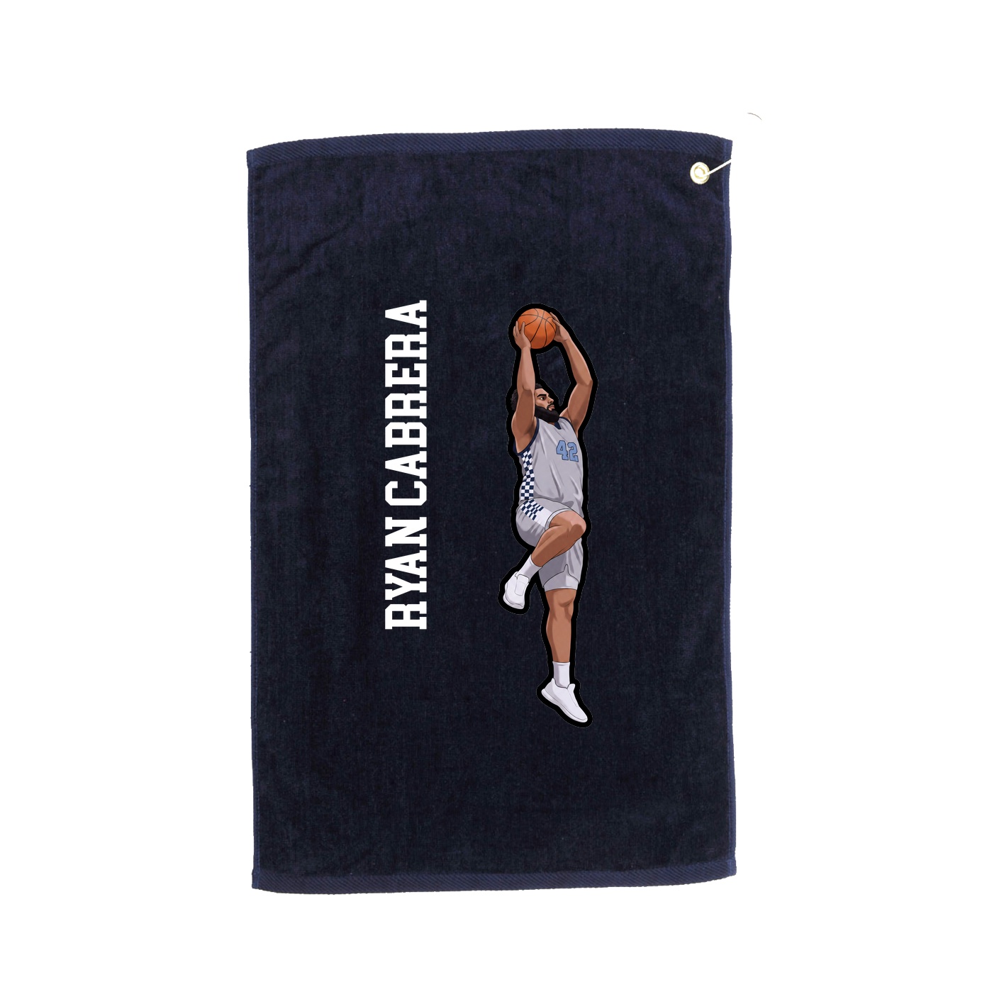 Golf Towel — Name Vertical in Navy