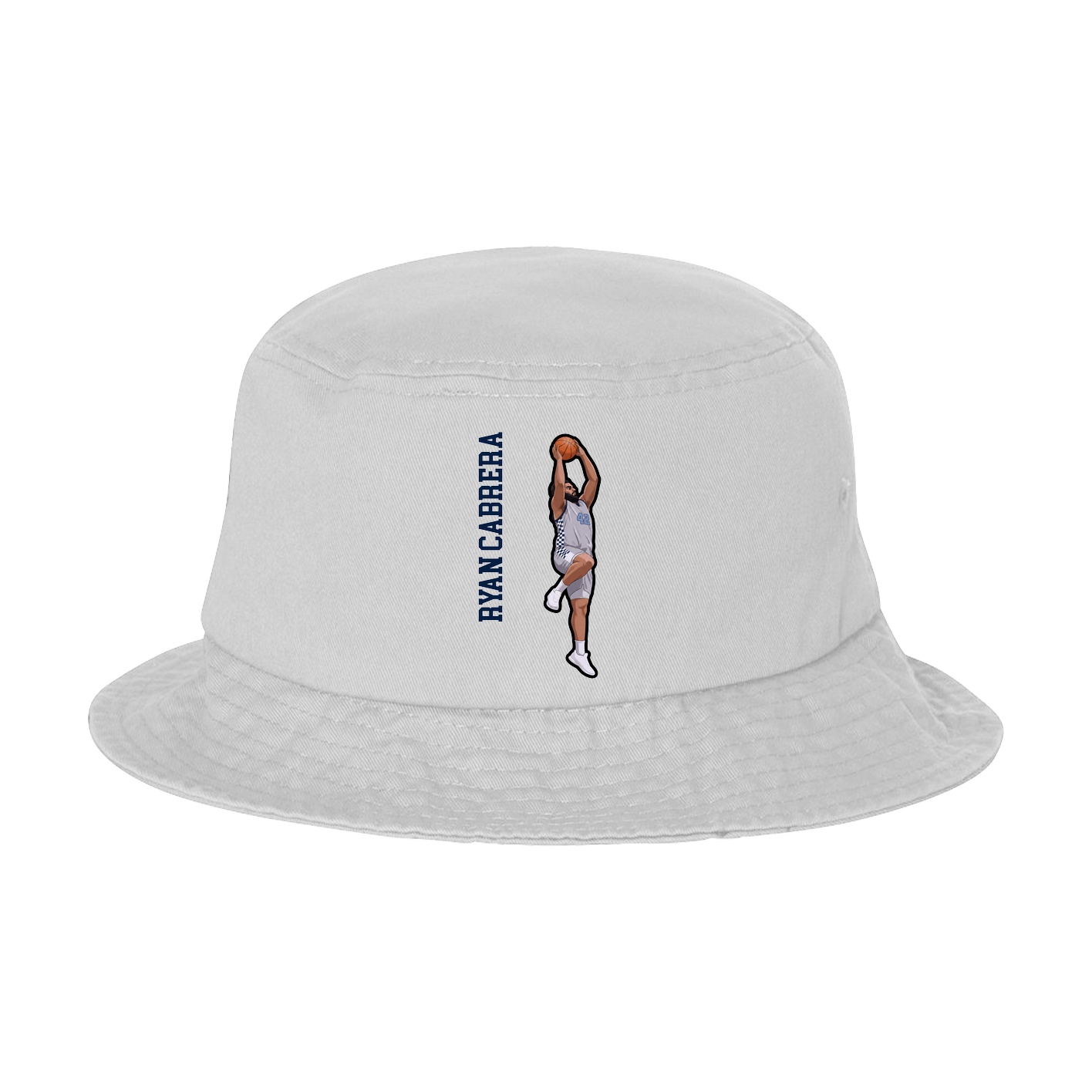Bucket Cap — Name Vertical in White